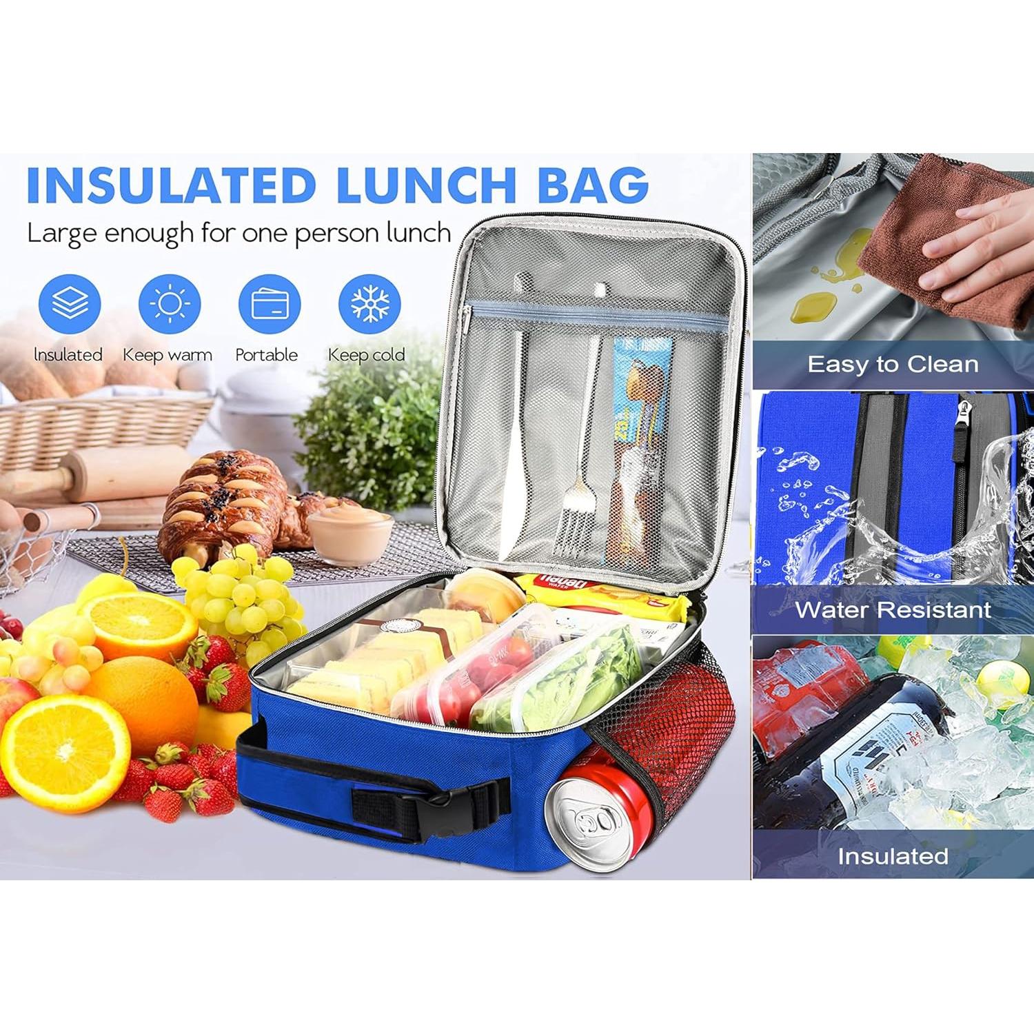 Bolsa de Almuerzo Aislada LUCKY CHERRY Azul 6L Impermeable