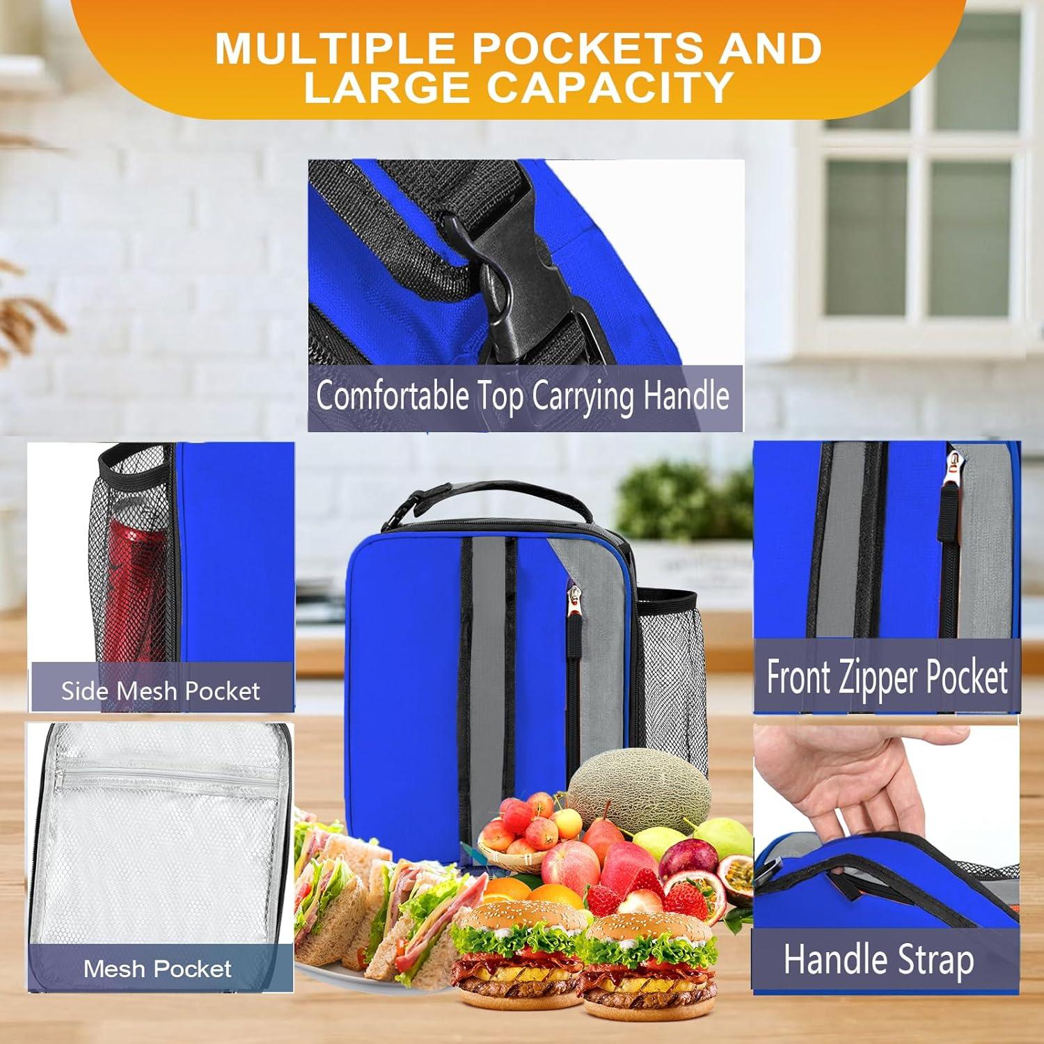 Bolsa de Almuerzo Aislada LUCKY CHERRY Azul 6L Impermeable