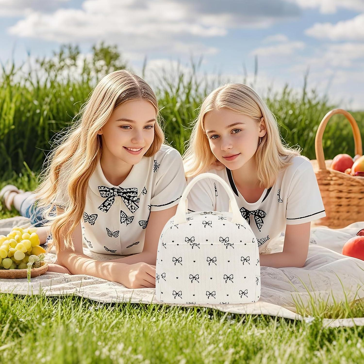 Bolsa de Almuerzo Aislada EurCross Marfil con Lazo Retro 10L