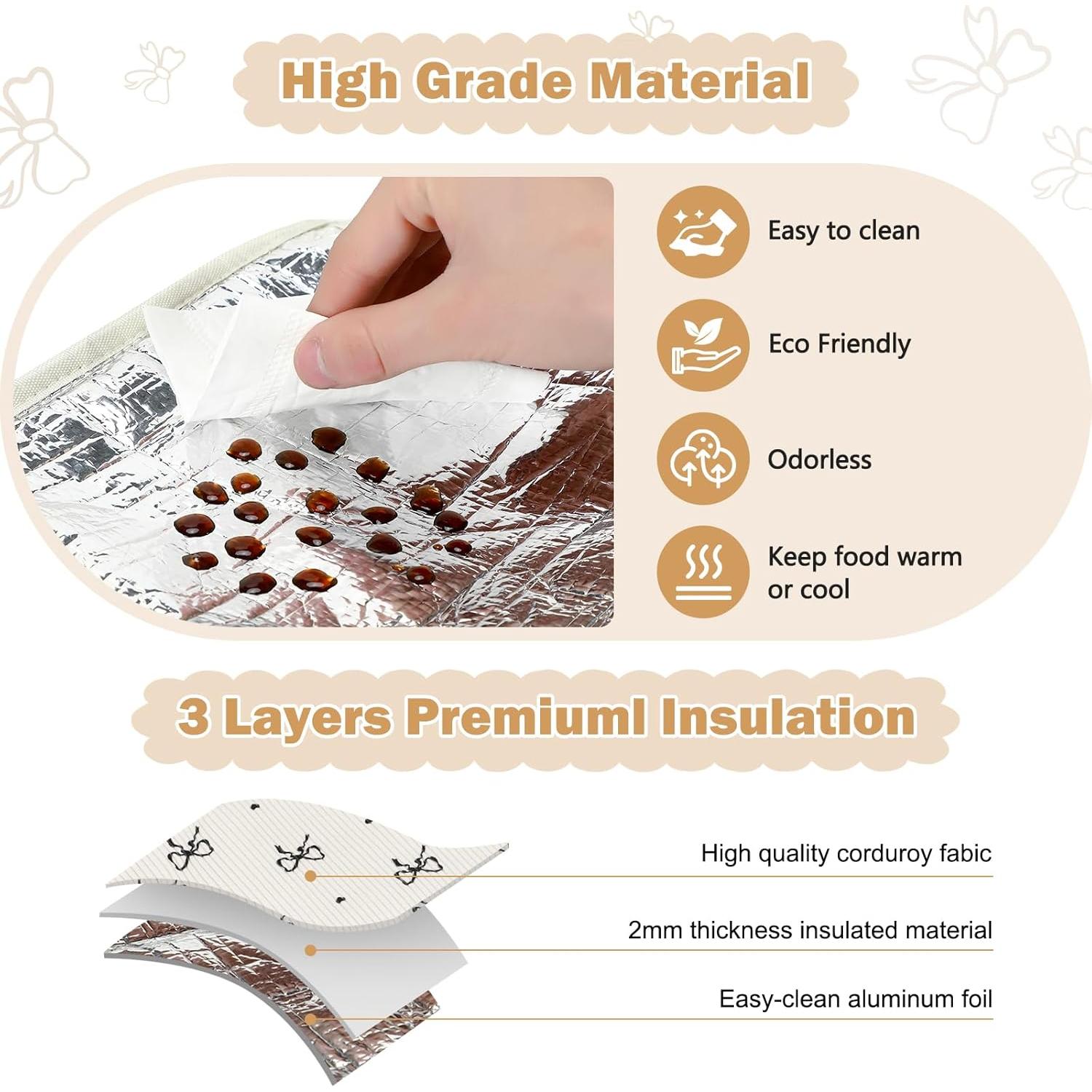 Bolsa de Almuerzo Aislada EurCross Marfil con Lazo Retro 10L