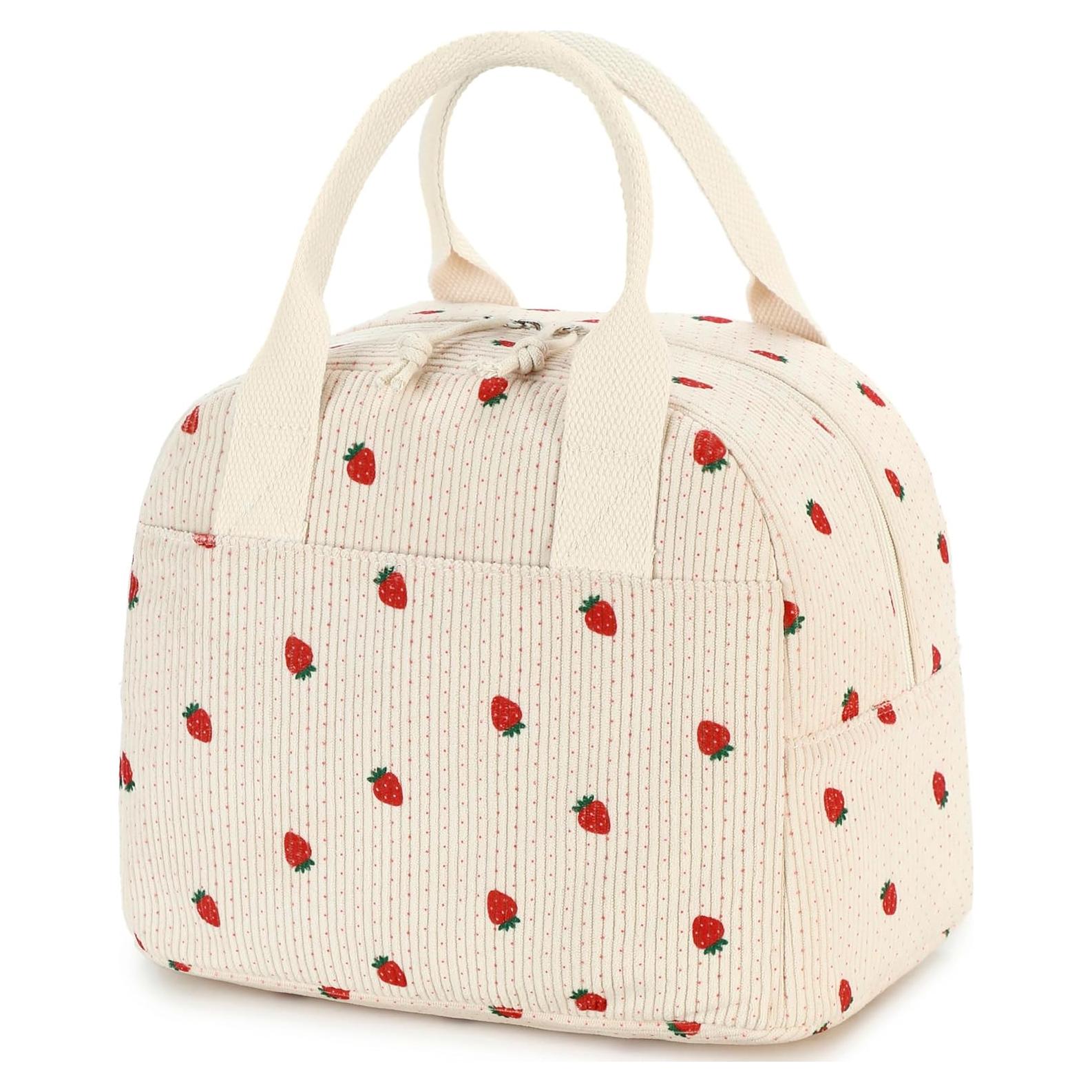 Bolsa de Almuerzo Aislada Lovelywind 9L Fresa Beige Corduroy