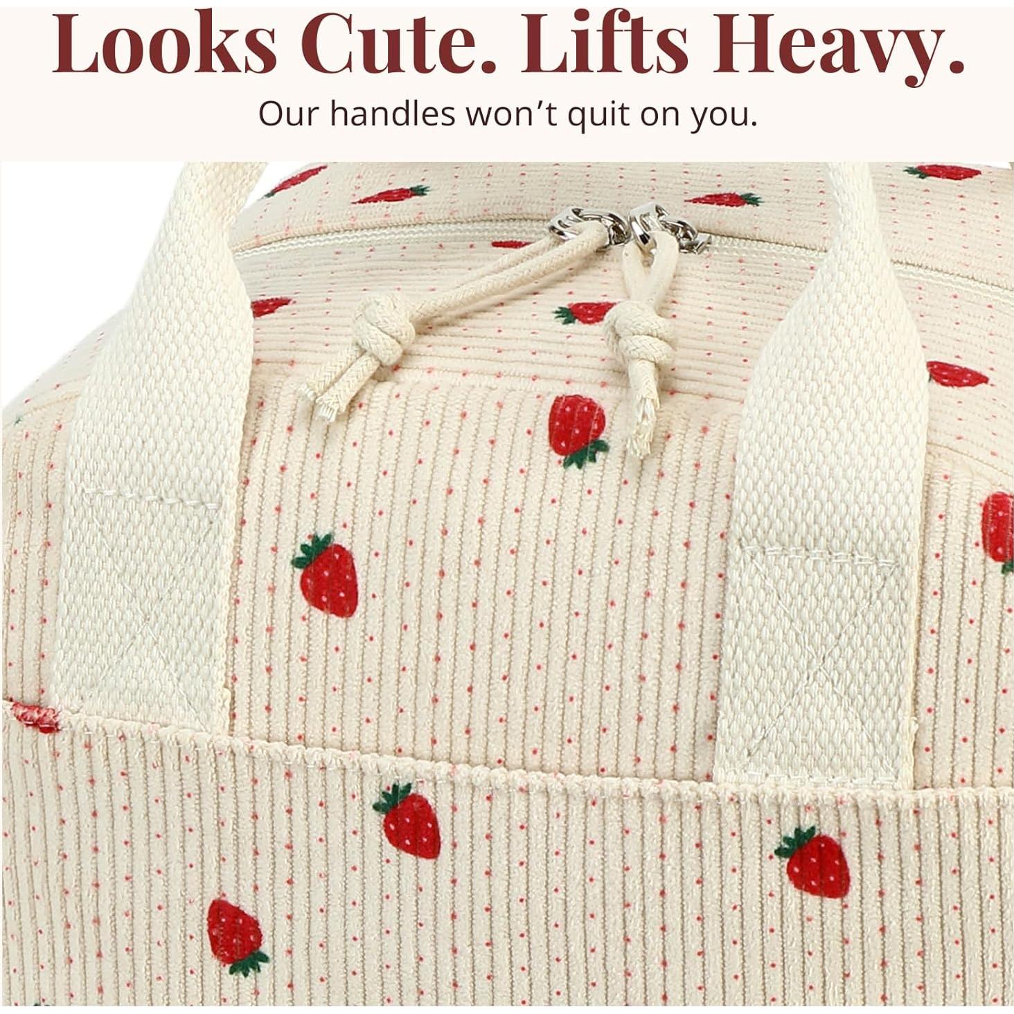 Bolsa de Almuerzo Aislada Lovelywind 9L Fresa Beige Corduroy