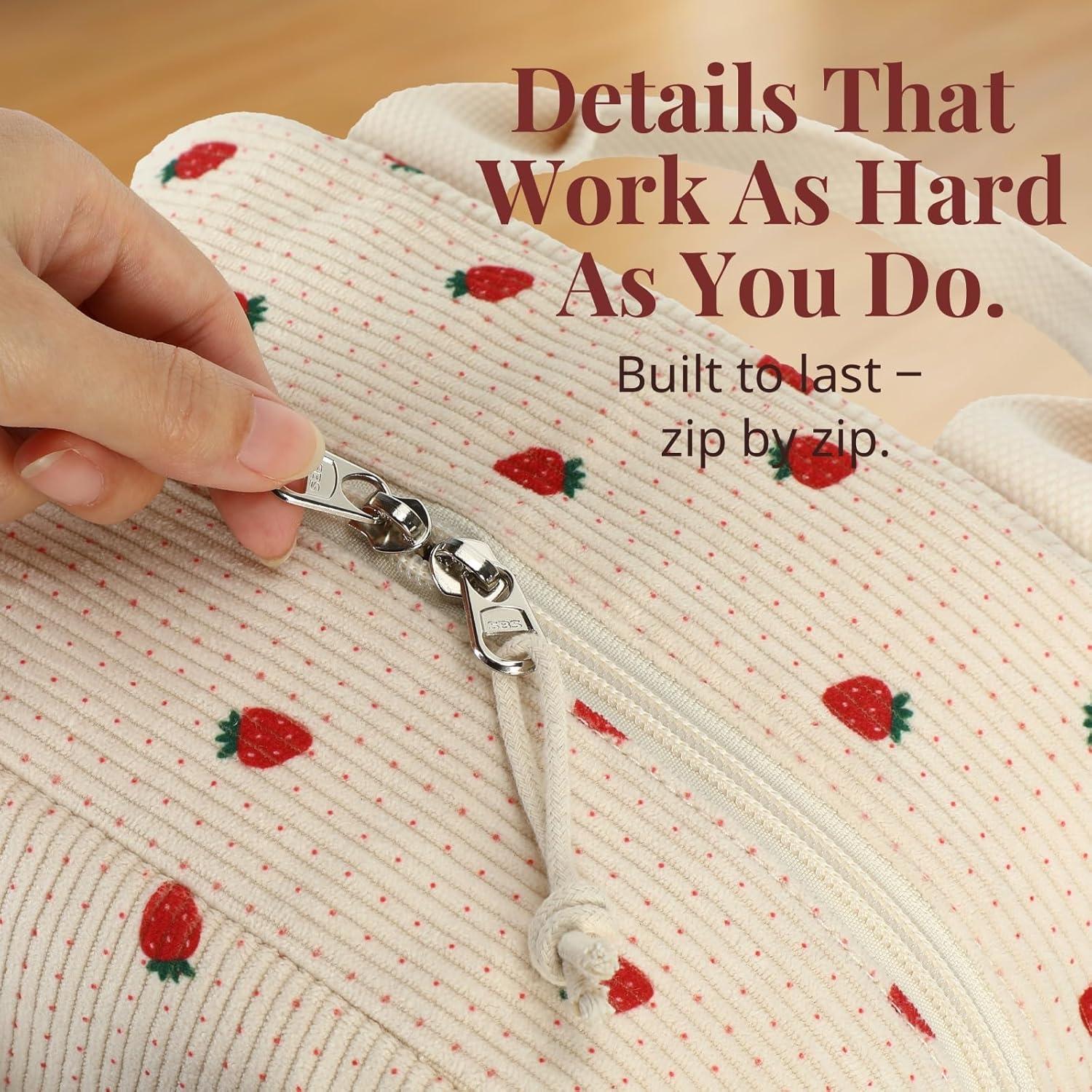 Bolsa de Almuerzo Aislada Lovelywind 9L Fresa Beige Corduroy