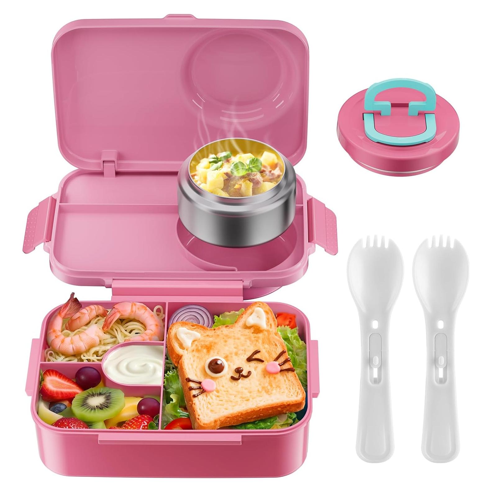 Caja de Almuerzo DaCool para Niños con Termo 1400ml Rosa