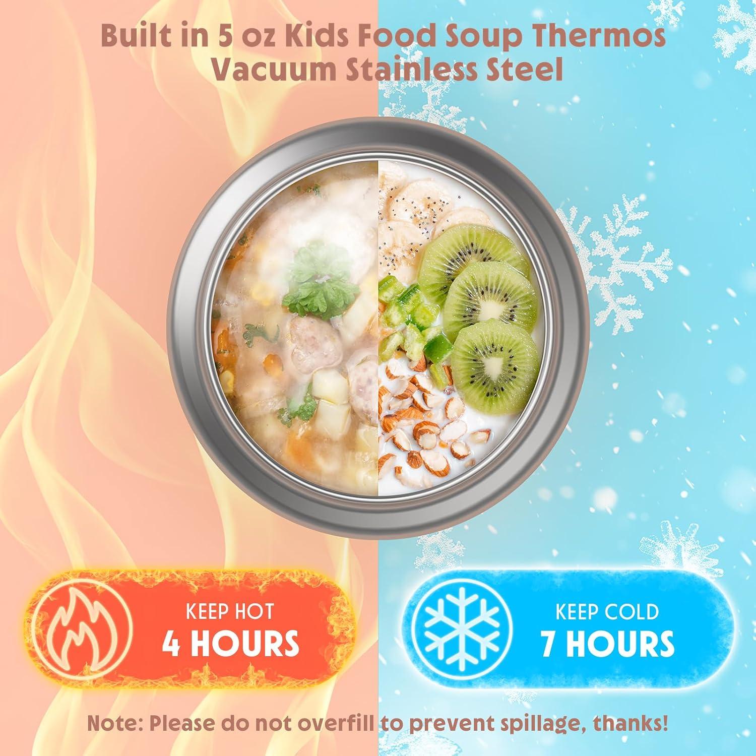 Caja de Almuerzo DaCool para Niños con Termo 1400ml Rosa