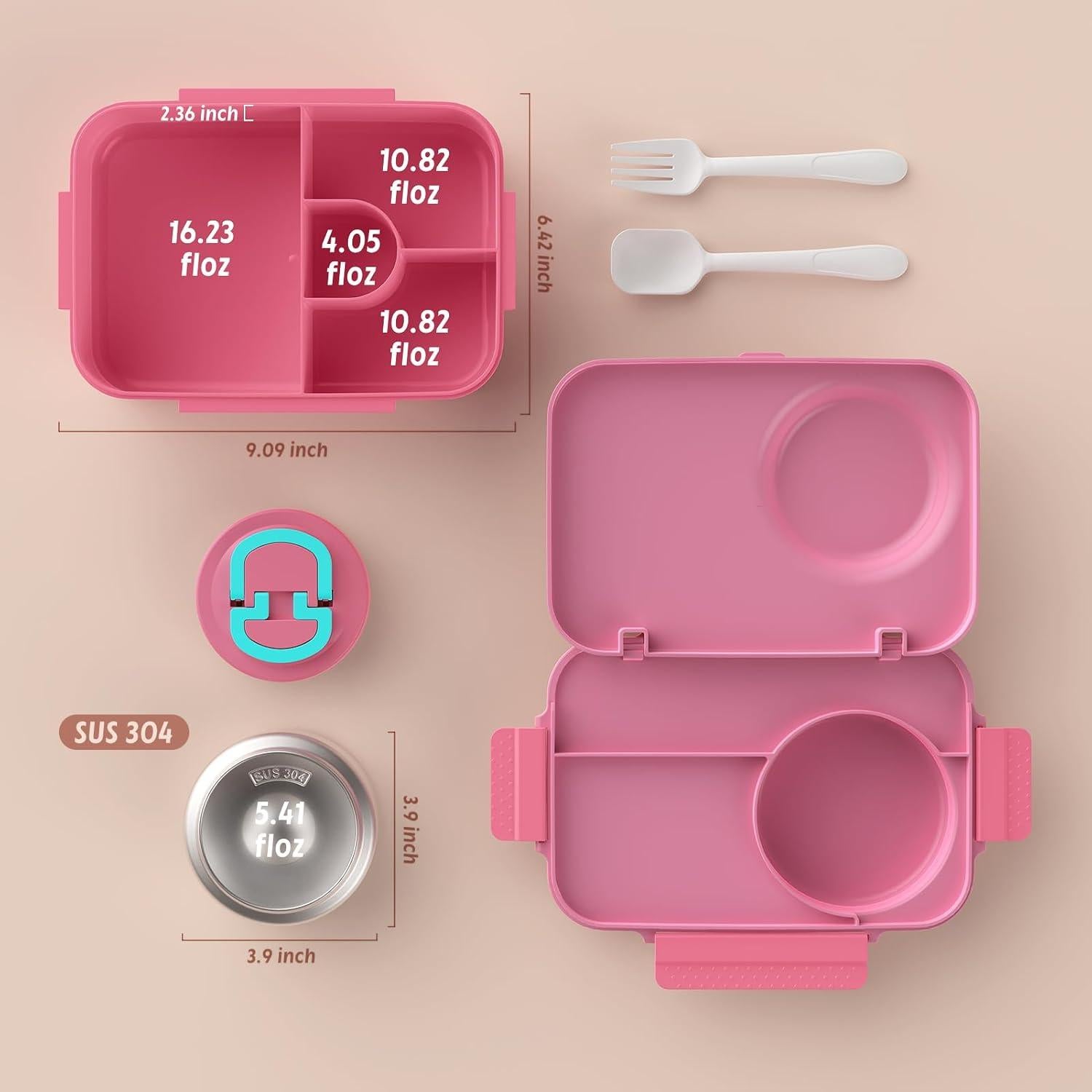 Caja de Almuerzo DaCool para Niños con Termo 1400ml Rosa