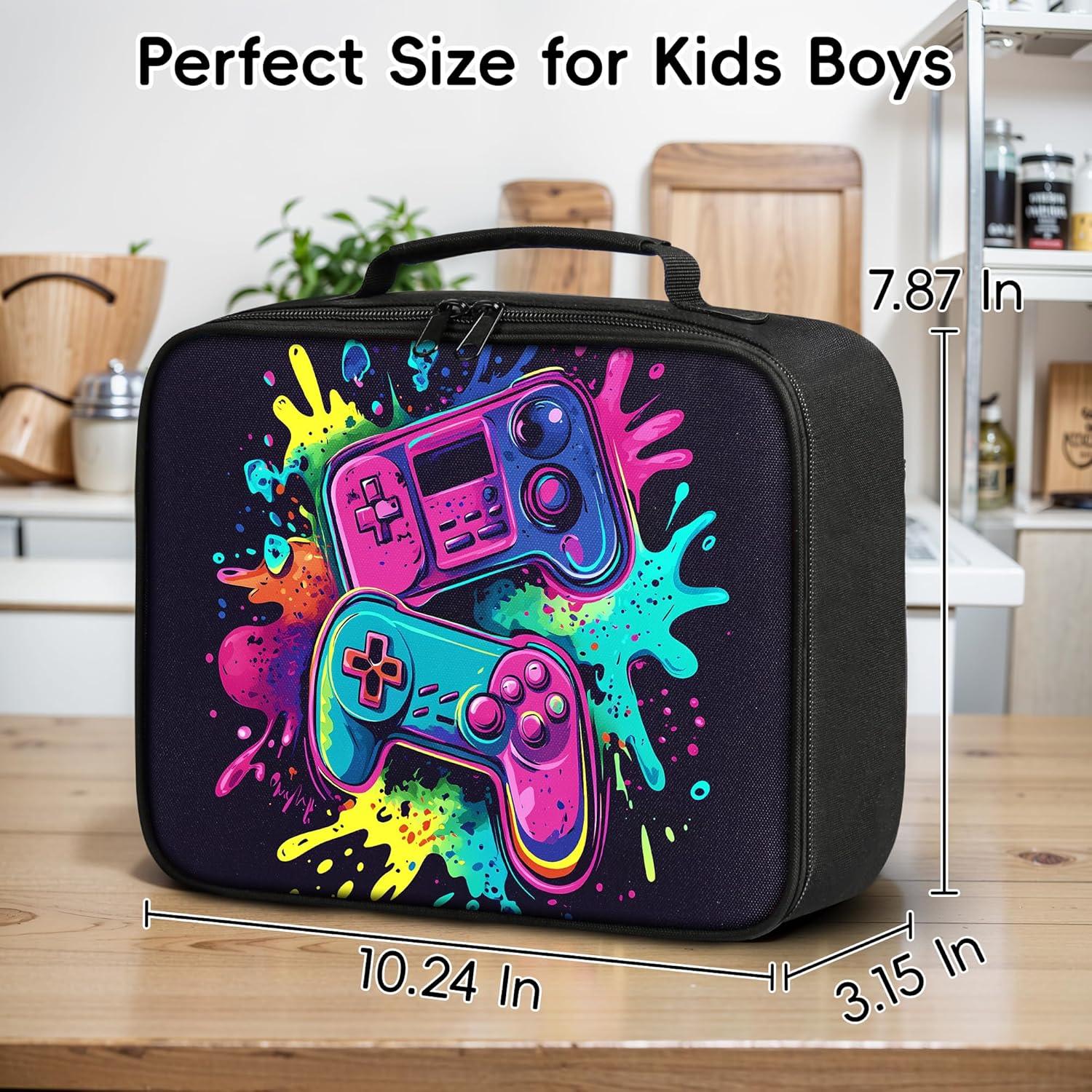 Caja de Almuerzo Gamer WOBAGMEN 10L Impermeable para Niños