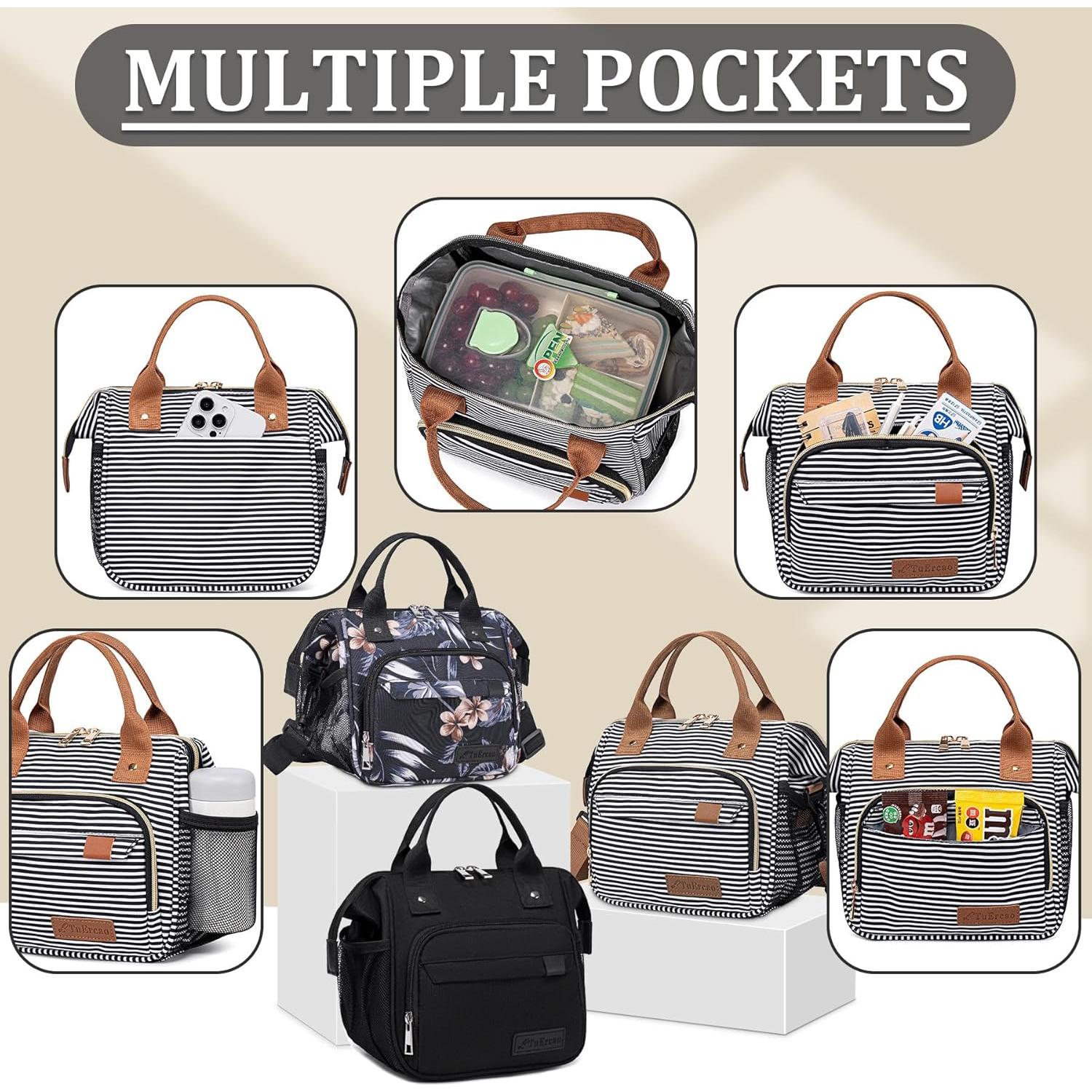 Bolsa de Almuerzo Aislada TuErCao Pequeña Rayas 6.3L