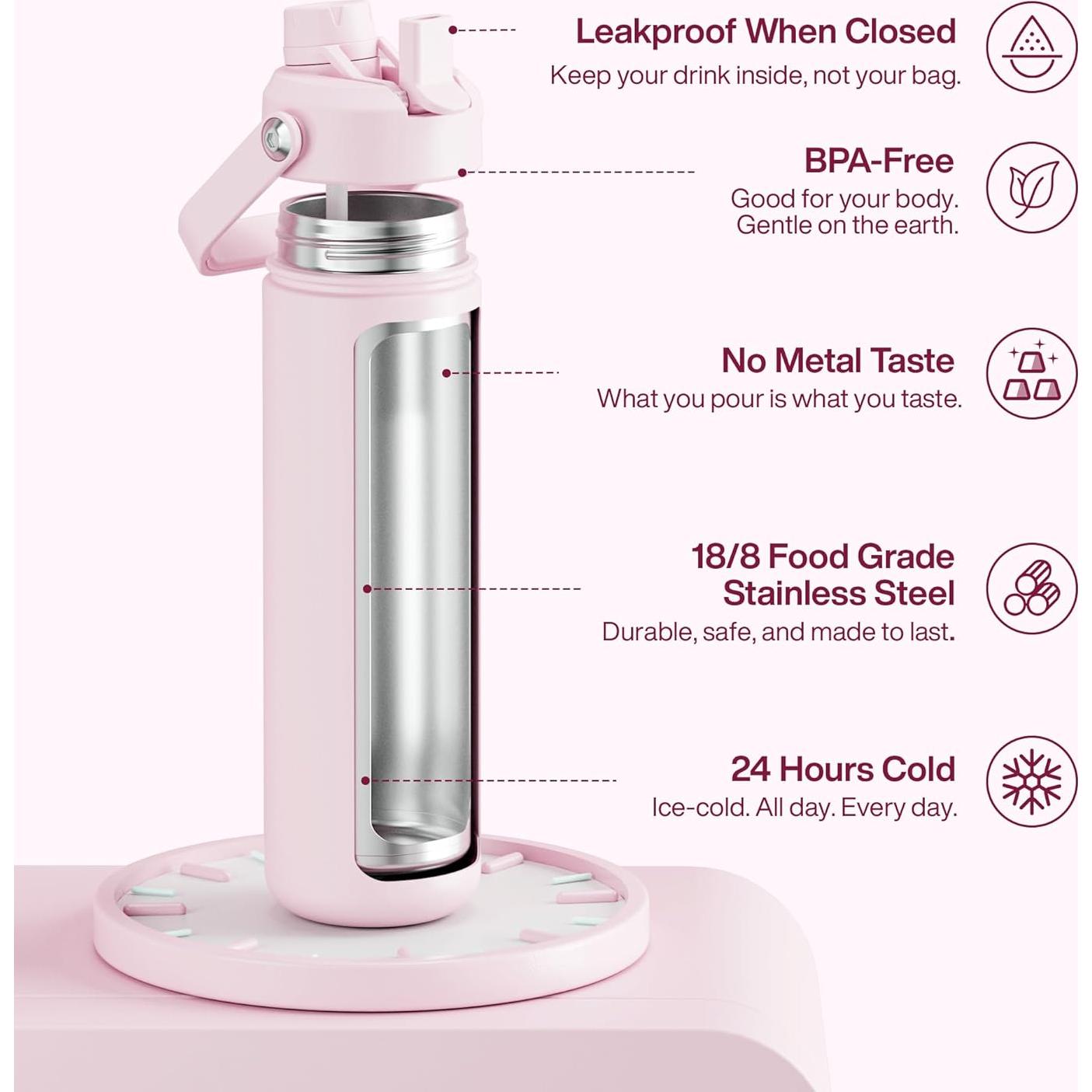 Botella de Agua Aislada ENCOOL 0.77L Acero Inoxidable Doble Pared