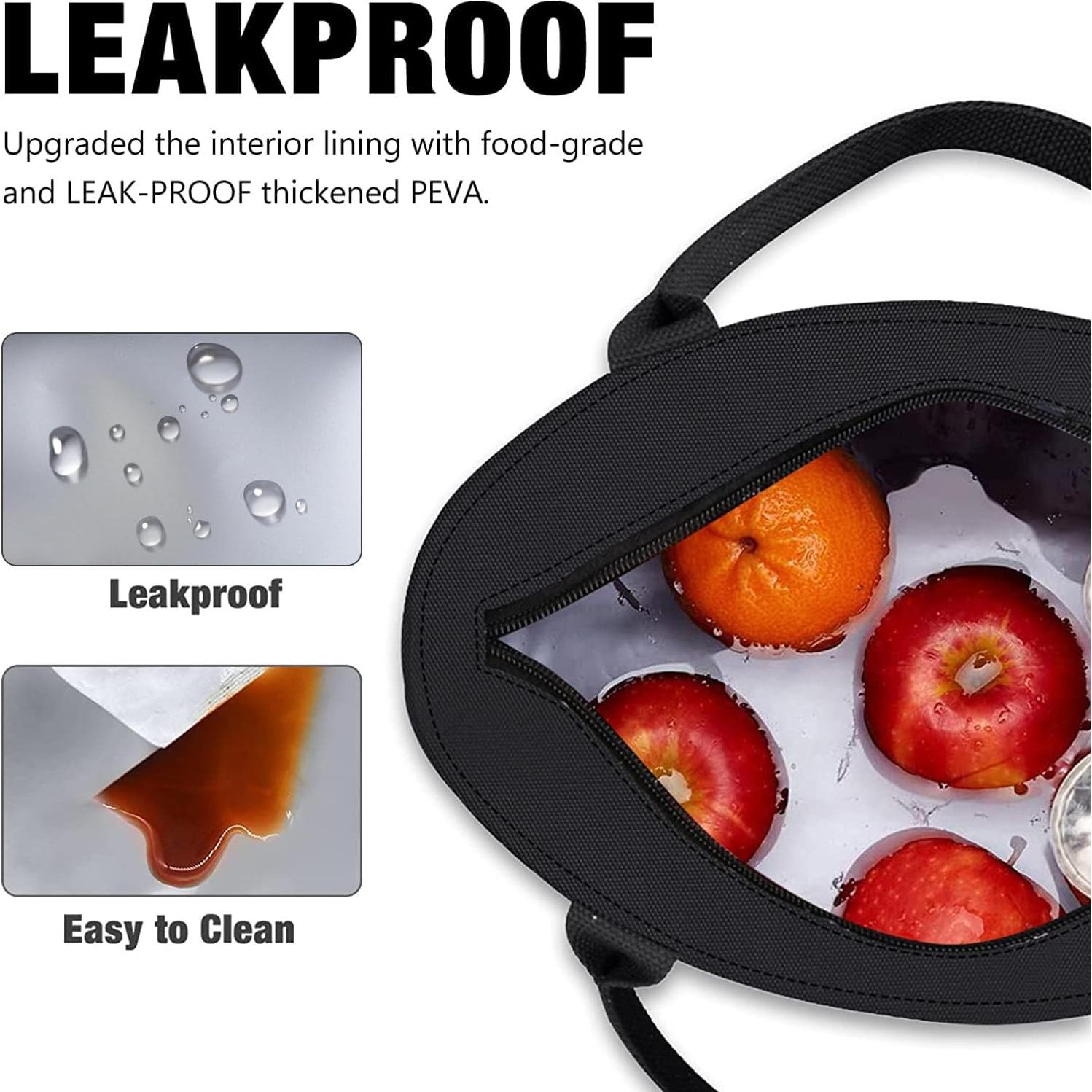 Bolsa Térmica Aosbos para Almuerzo Aislada Negra 10L