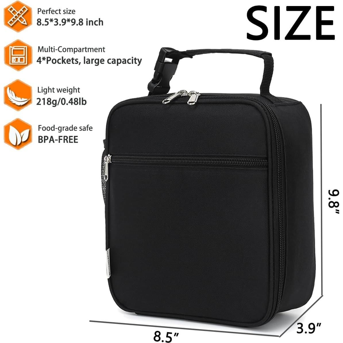 Caja de Almuerzo Térmica GYEUKHAM Negra 5.3L 4 Compartimentos