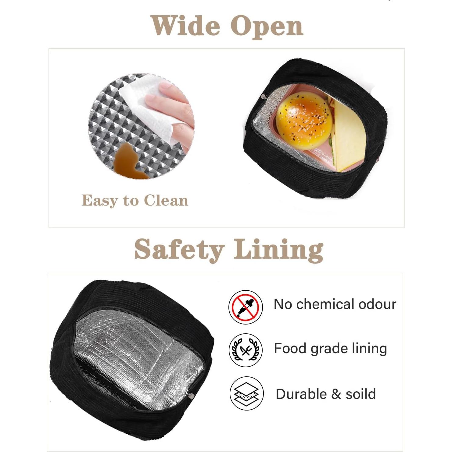 Bolsa Térmica Aislada TENKIST 8L Negra para Almuerzo