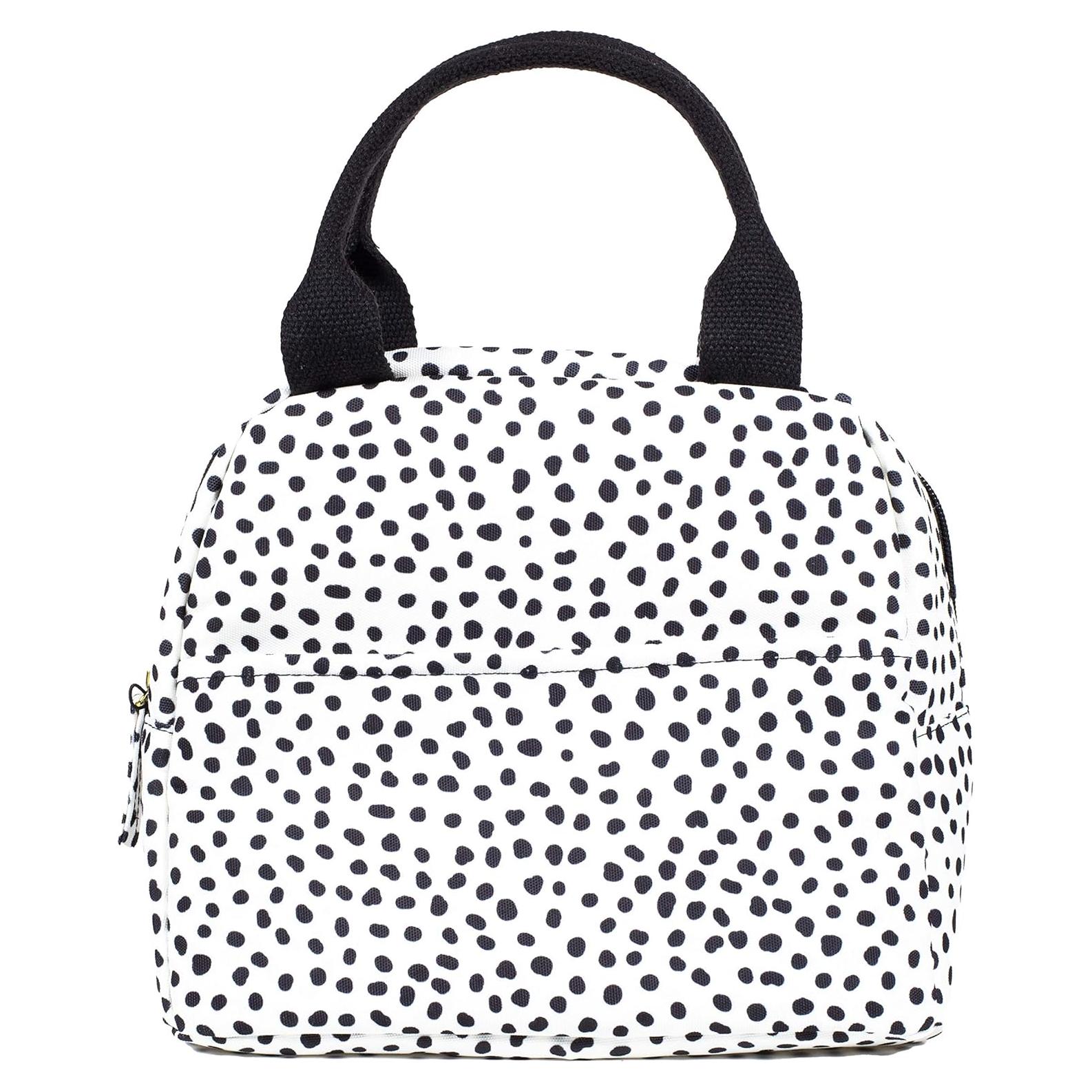 Bolsa Térmica Aislada Steel Mill & Co para Almuerzo - Puntos Negros