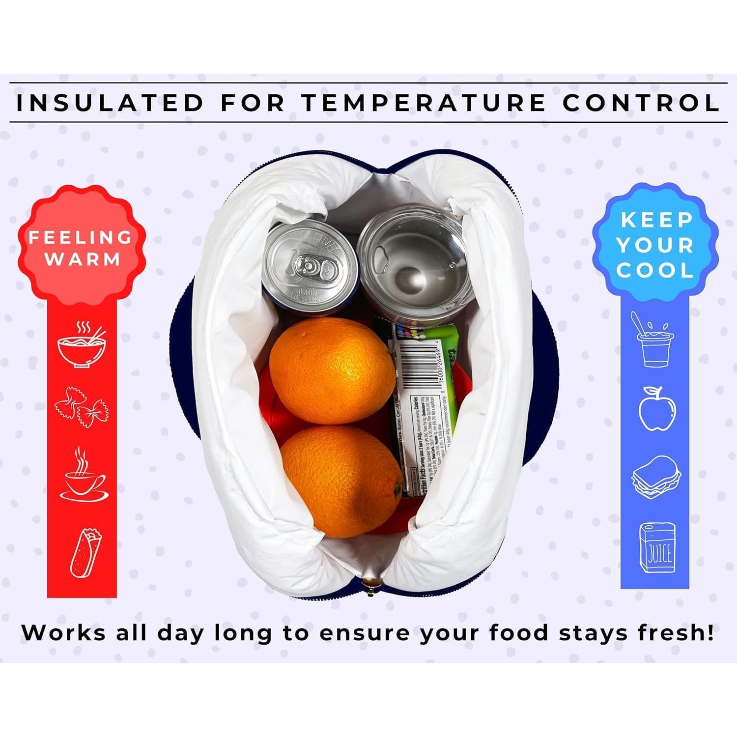 Bolsa Térmica Aislada Steel Mill & Co para Almuerzo - Puntos Negros