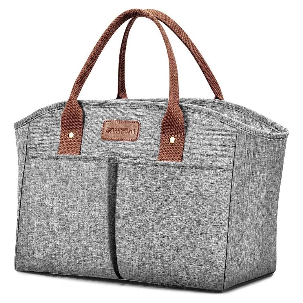 Bolsa de Almuerzo Aislada EASYFUN Gris 12L para Adultos