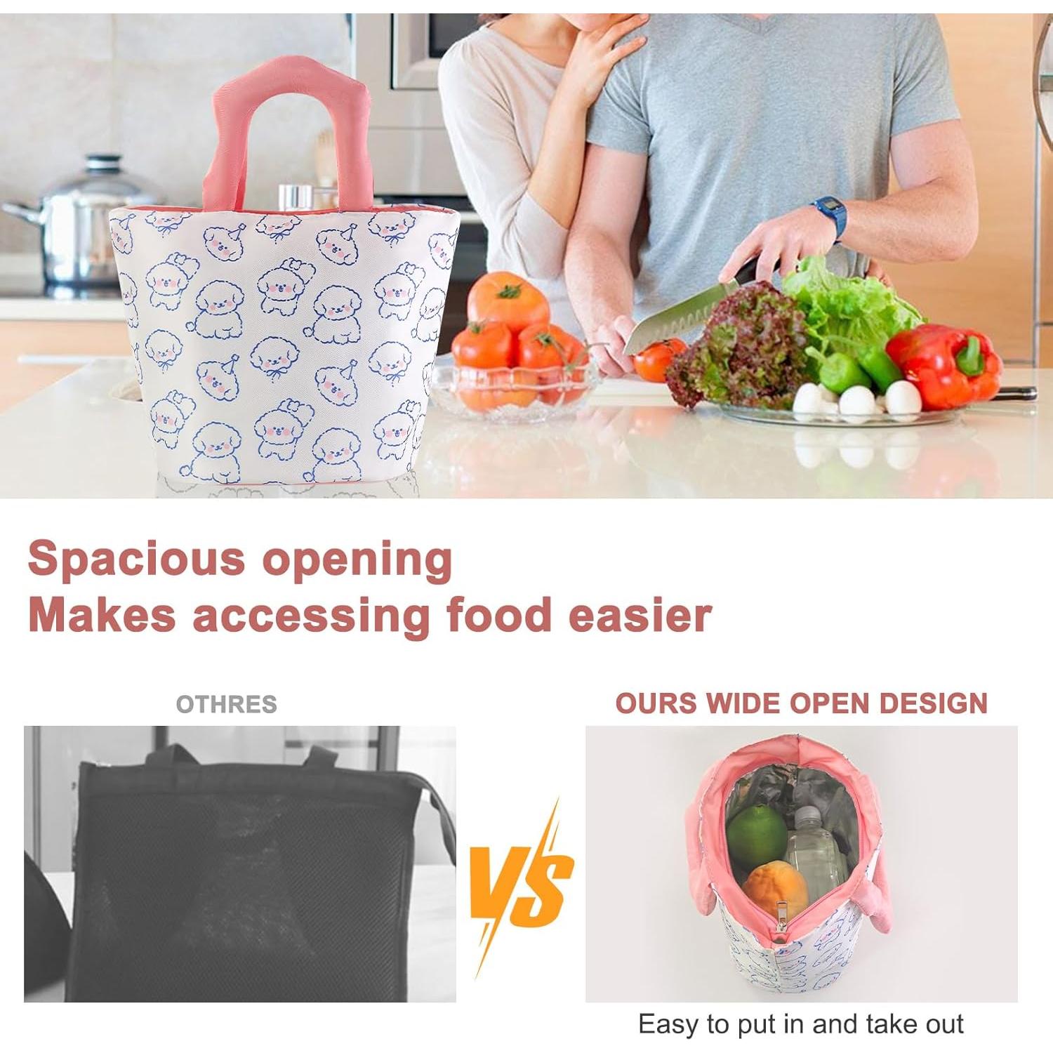 Bolsa de Almuerzo Aislada Homele Perro Blanco 30x15x20 cm