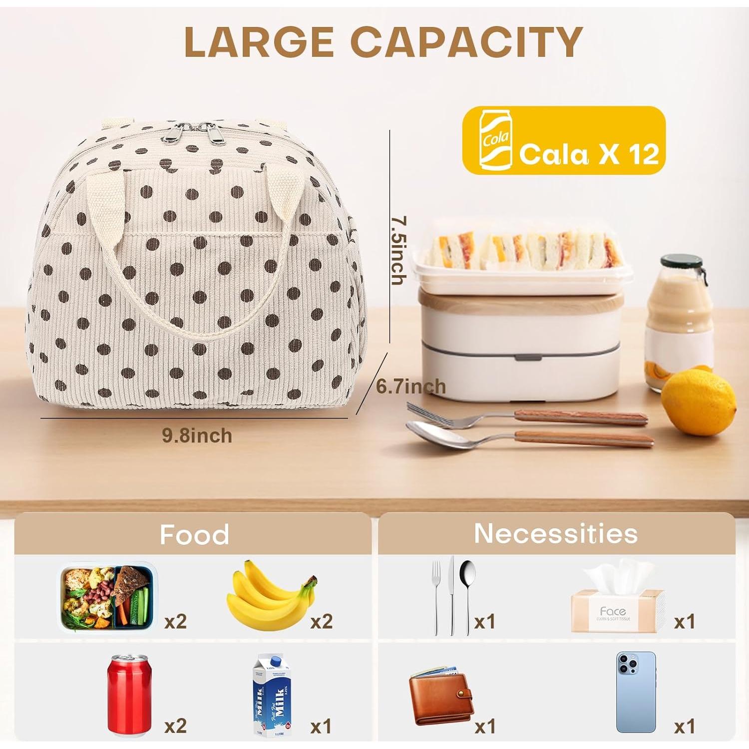 Bolsa de Almuerzo Aislada Restro 8.5L Terciopelo Moda