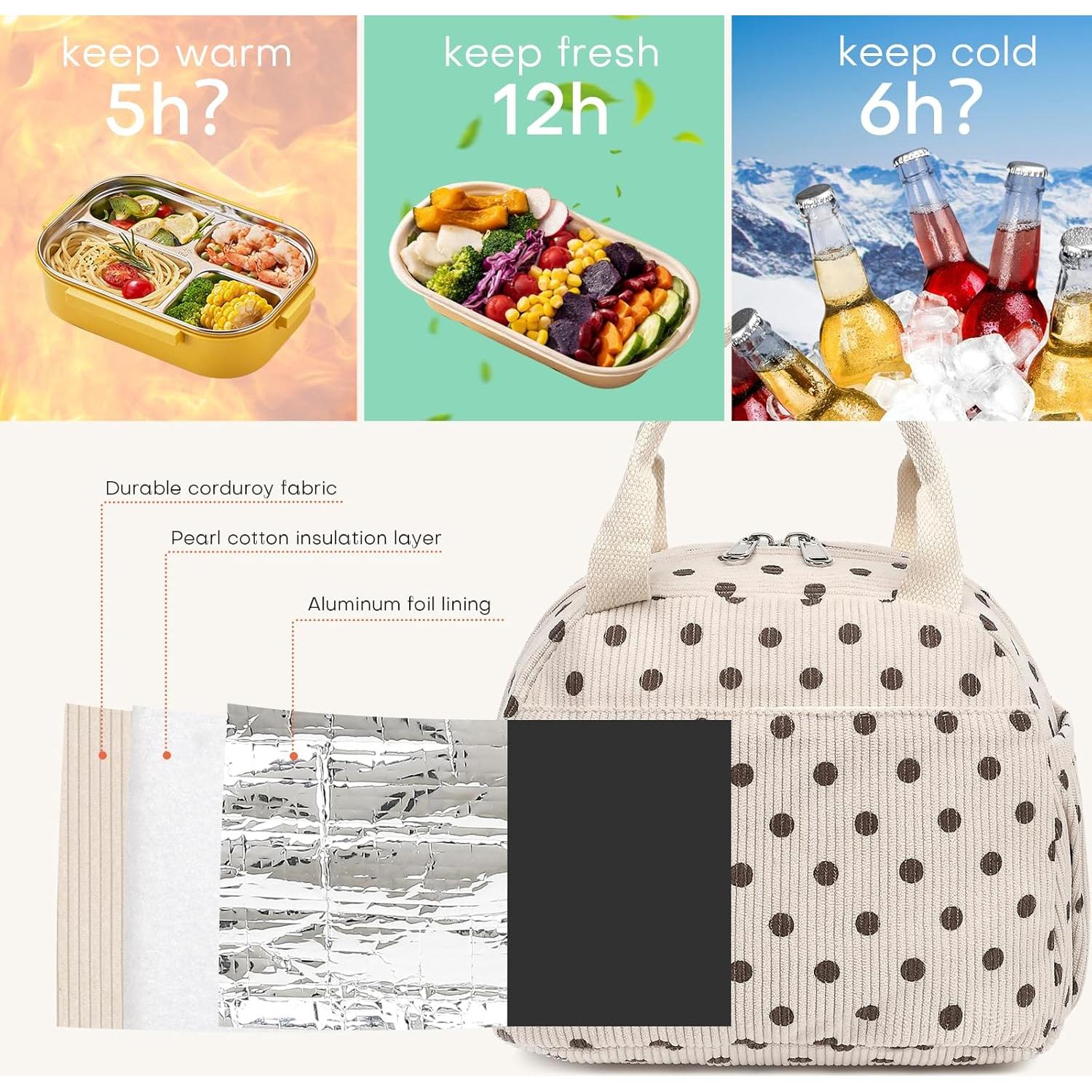 Bolsa de Almuerzo Aislada Restro 8.5L Terciopelo Moda