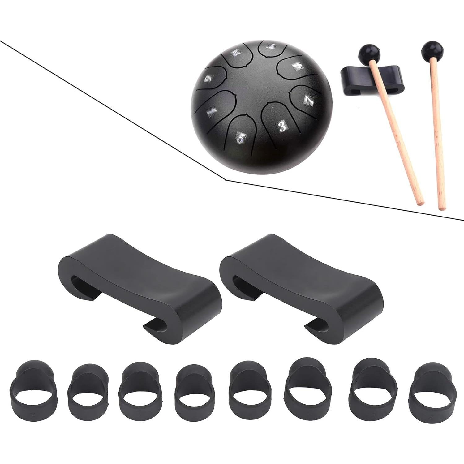 Cubiertas para dedos de tambor de lengua Tomantery - 8 PCS