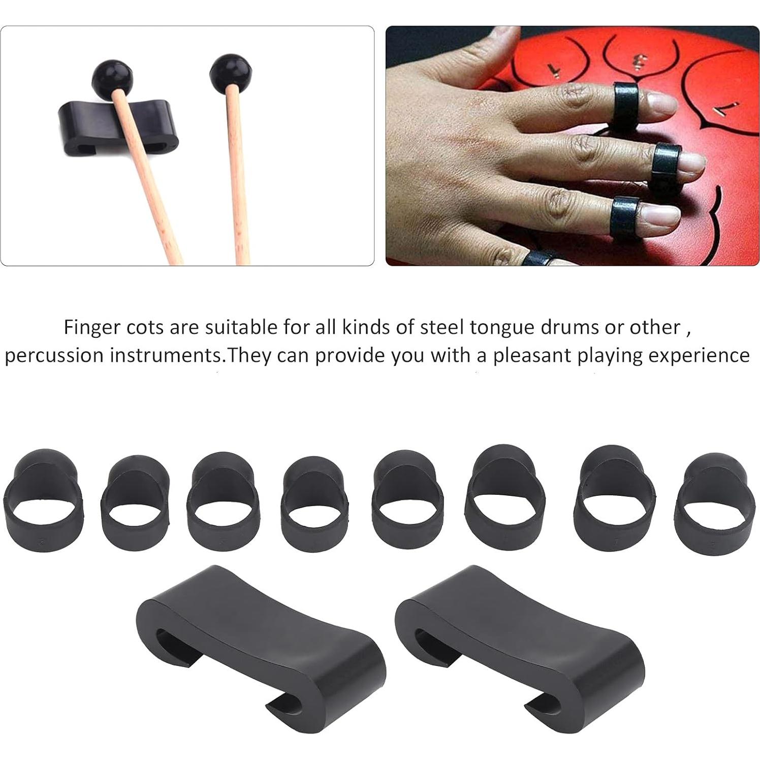 Cubiertas para dedos de tambor de lengua Tomantery - 8 PCS