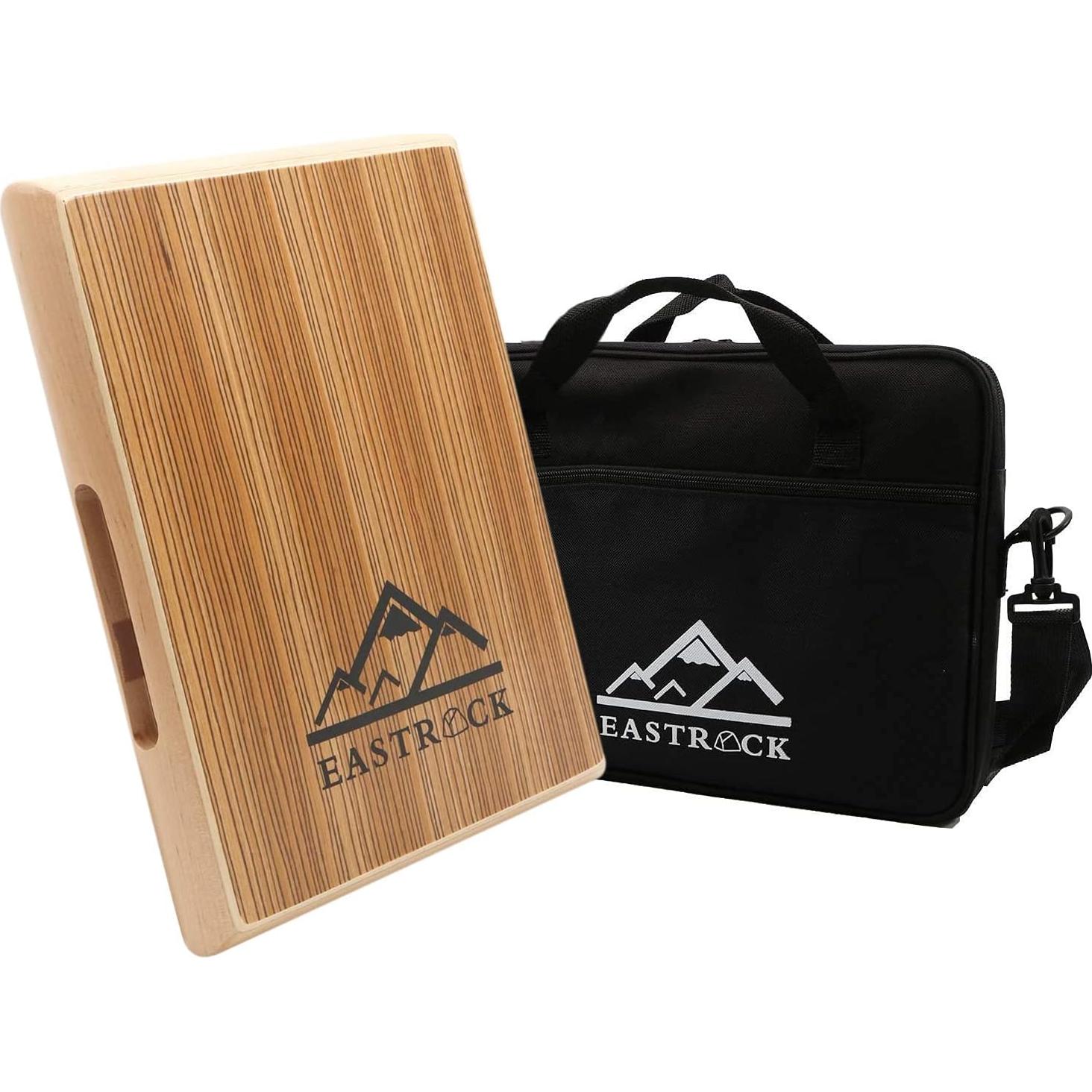 Cajón de Viaje EASTROCK Compacto de Madera con Bolsa