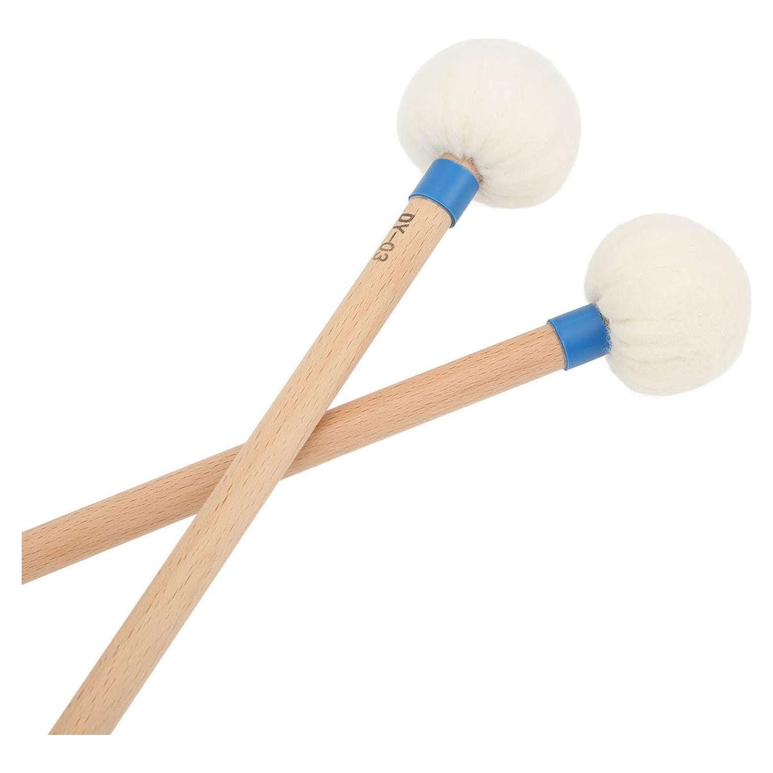 Baquetas de Tímpano Mallets WALFRONT 2 Pcs Fieltro Arce Azul