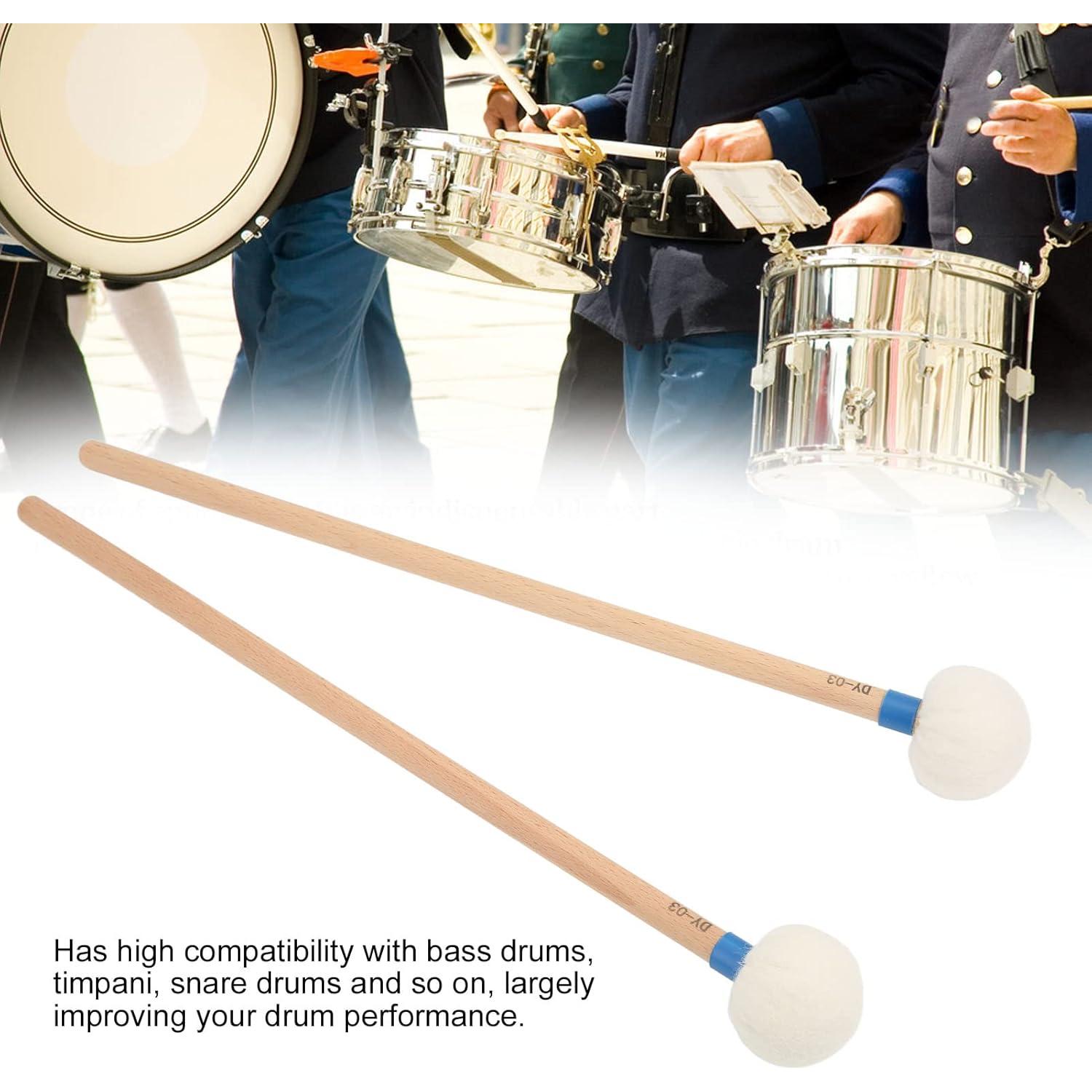 Baquetas de Tímpano Mallets WALFRONT 2 Pcs Fieltro Arce Azul
