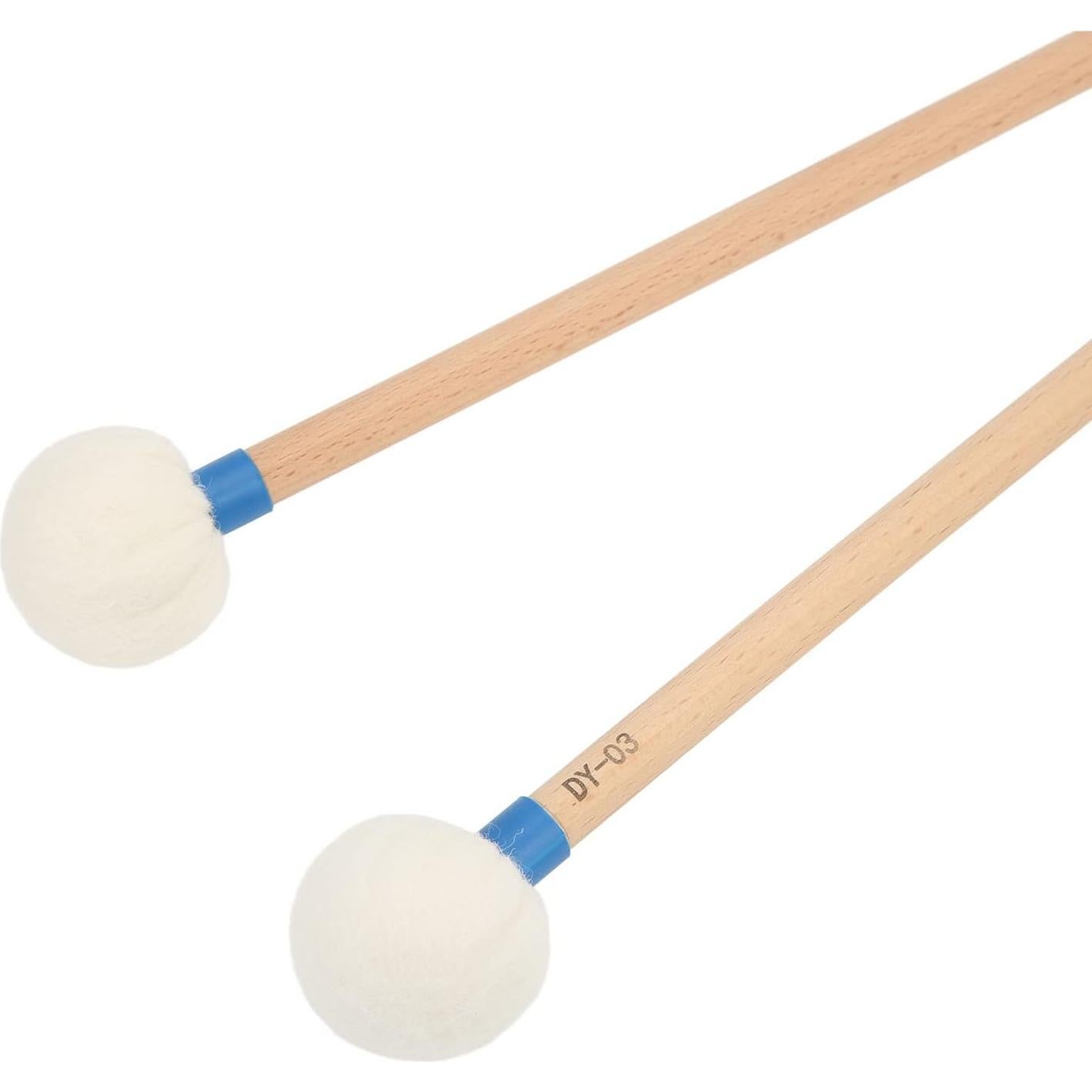 Baquetas de Tímpano Mallets WALFRONT 2 Pcs Fieltro Arce Azul