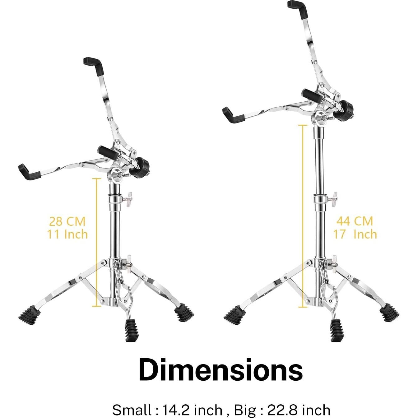 Soporte de tambor snare Donner ajustable 10-14" altura 36-58 cm