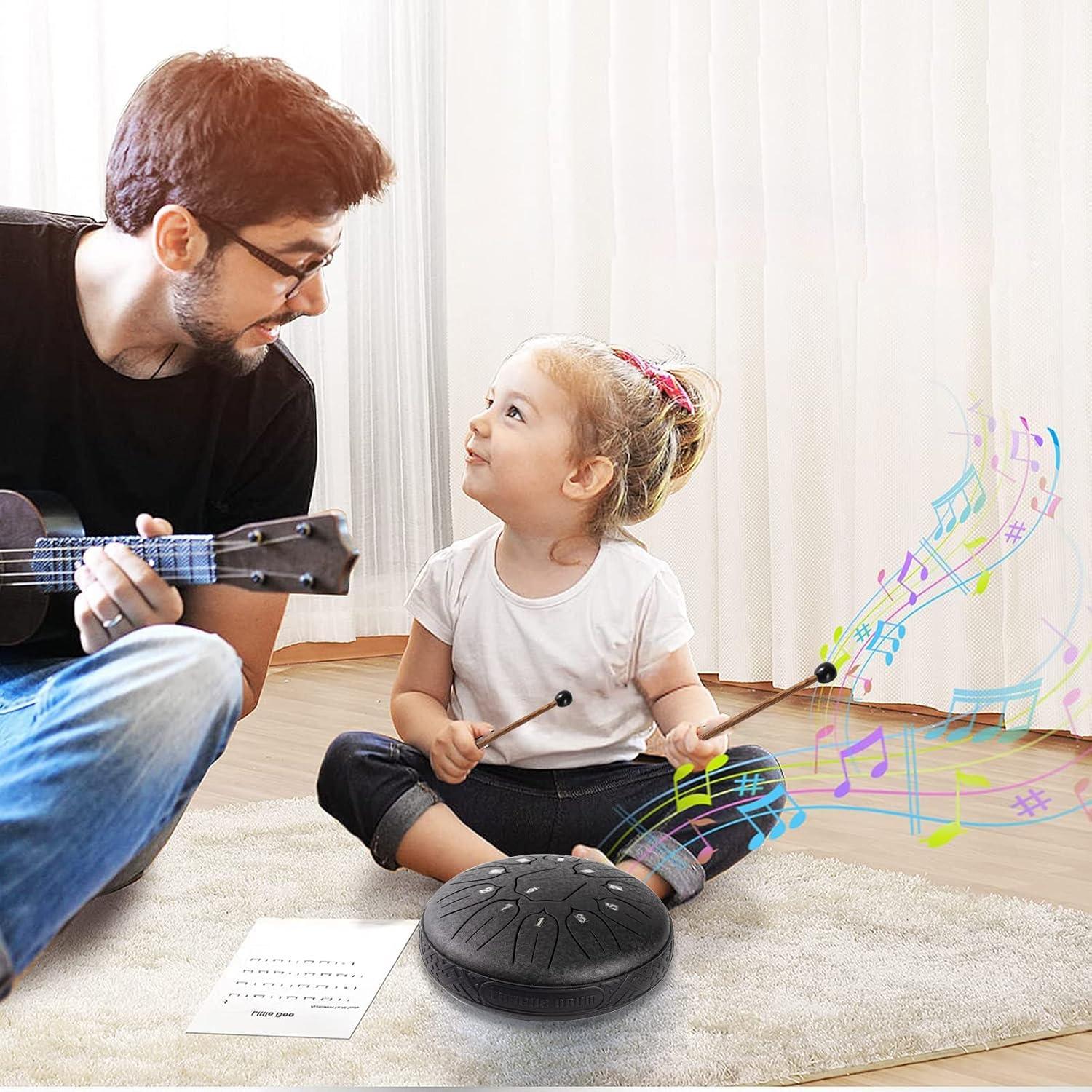 Tambor de Lengua de Acero 11 Notas 15 cm Clave D Harmuhos