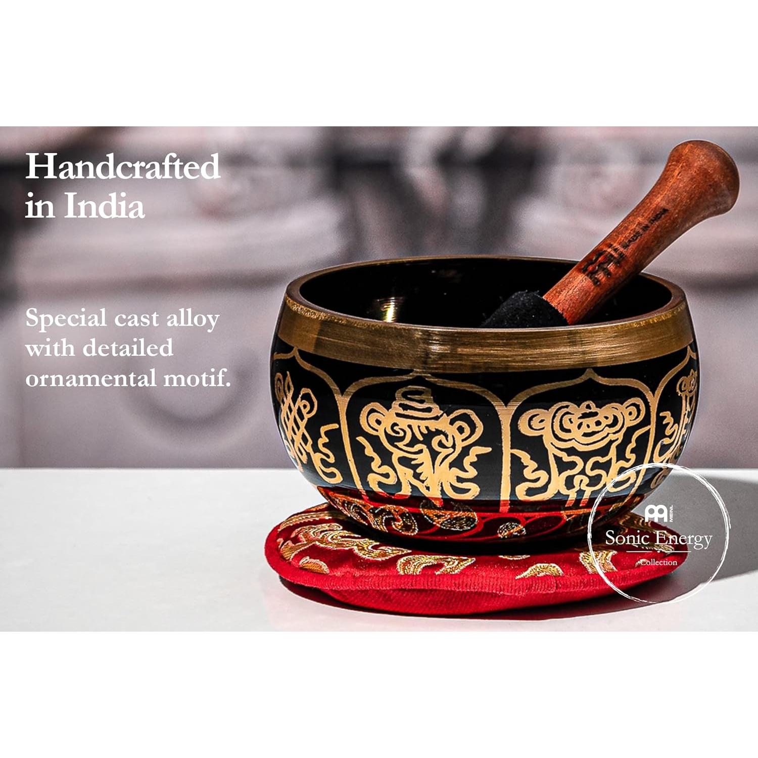 Tazón Cantante Ornamental Meinl 9.4 cm con Martillo y Cojín