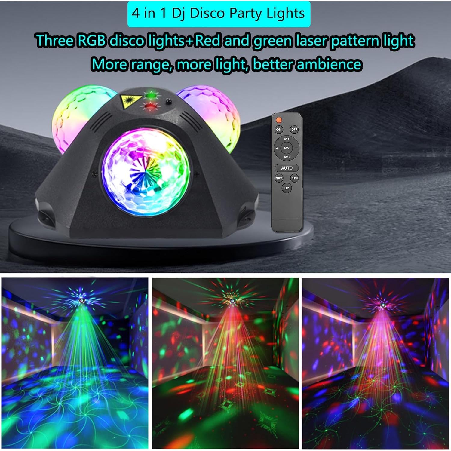 Luces de Fiesta DJ RGB 4 en 1 Shenzhen AL-005 19x19 cm