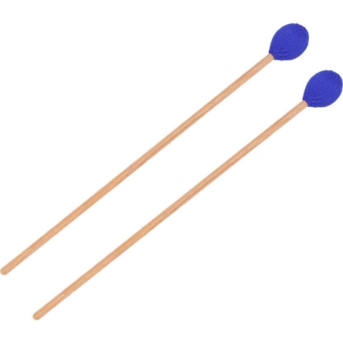 Mazas de Marimba YUNNLEZT Azules Medias Duras - Paquete de 2