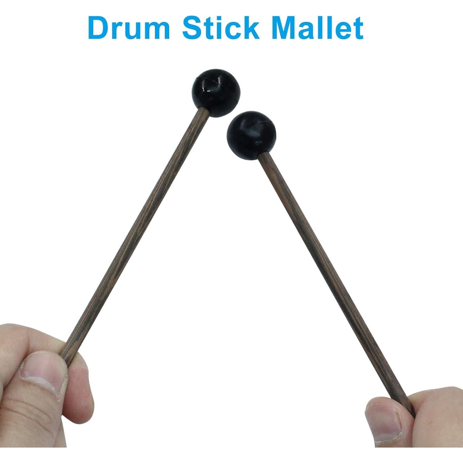Mallets de Tambor de Lengua de Acero Piutouyar 4 Pcs 17.5 cm