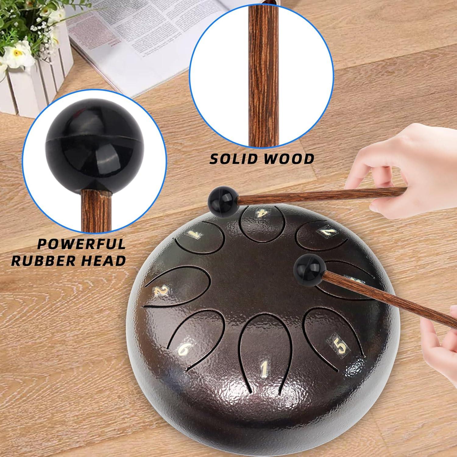 Set de 4 Mallets de Percusión de Madera Roja 15x1.8cm