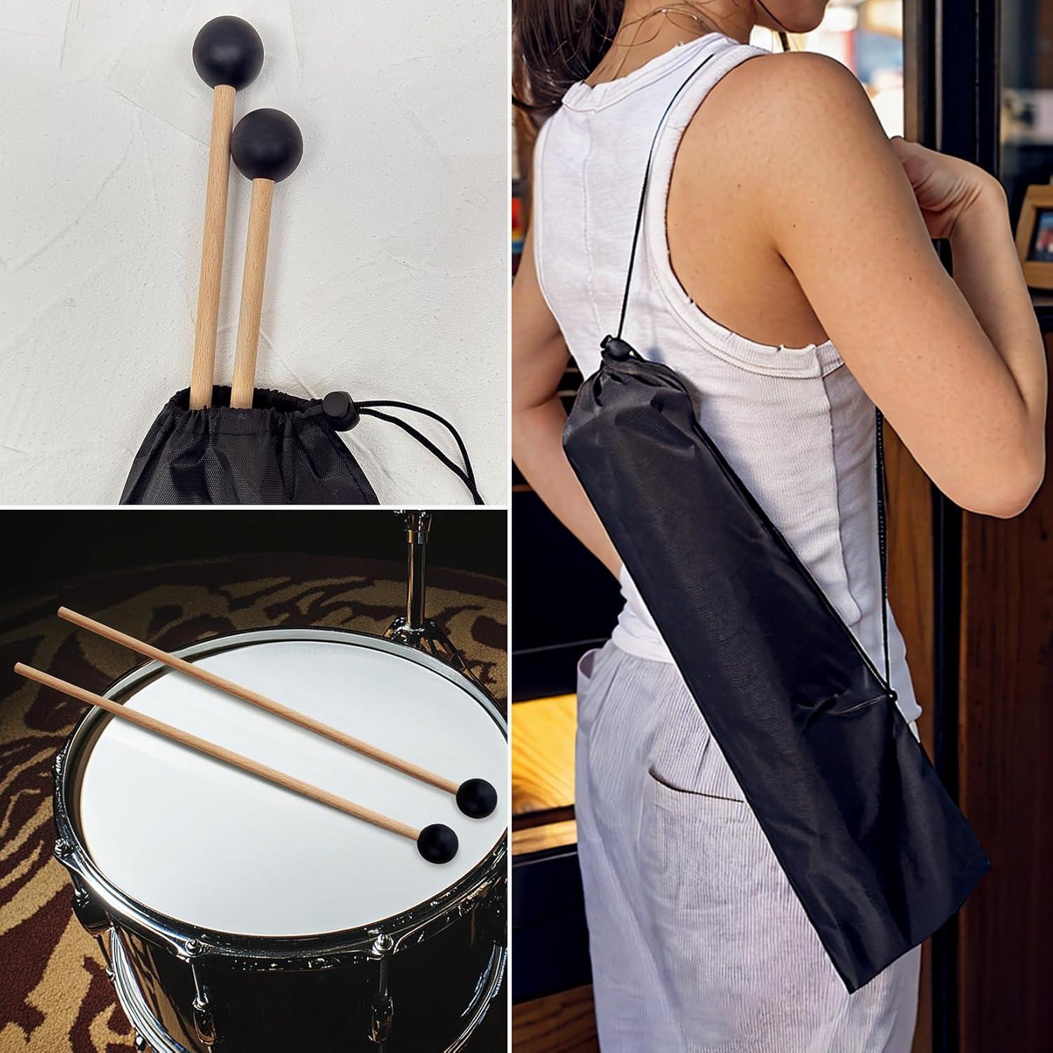 Mazos de Goma 38.1 cm Gdwsm-1 con Bolsa para Percusión