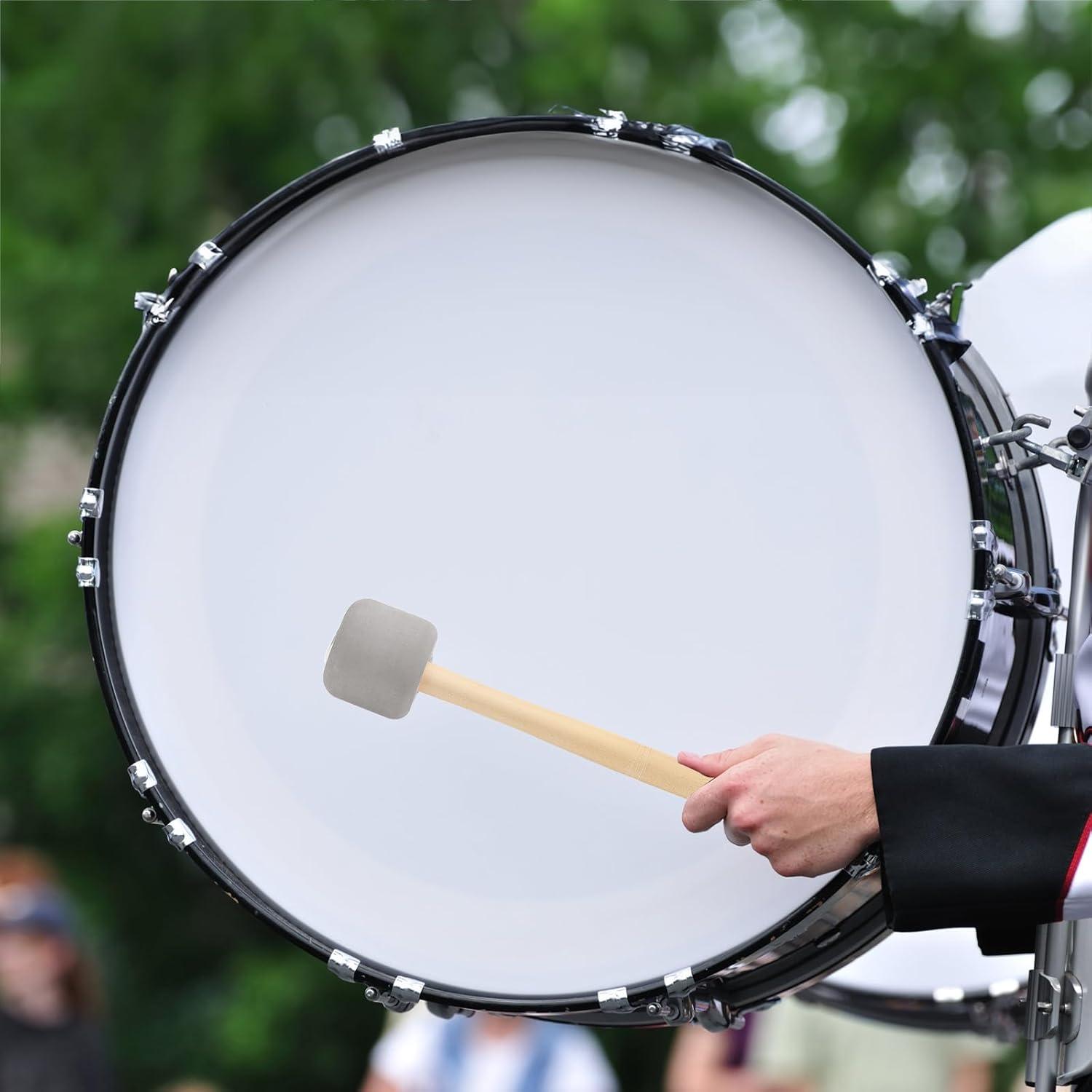 Paquete de 4 mazos de bombo Covzoe 33 cm goma suave