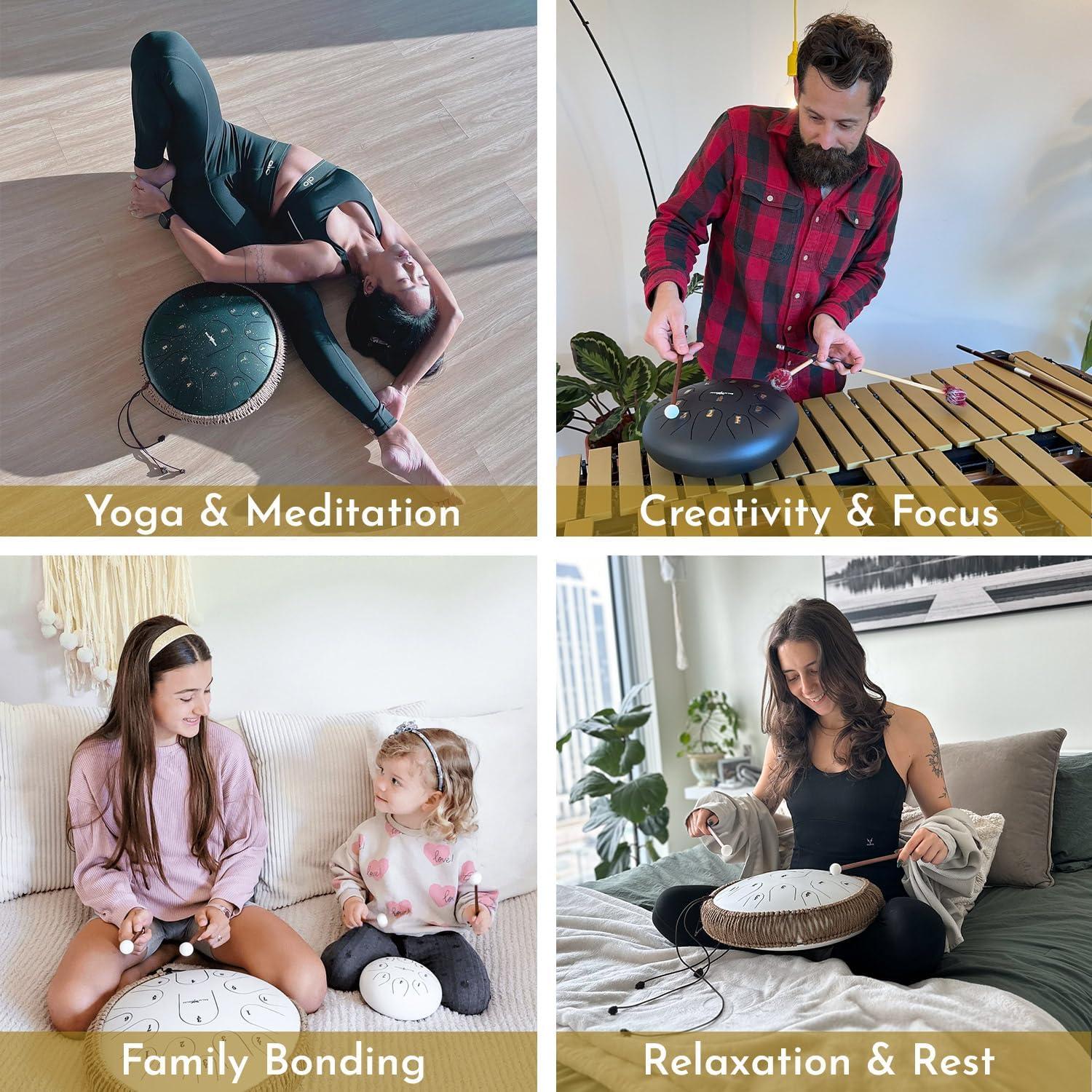 Tambor Balmy de Lengua de Acero 10" 11 Notas Oro con Bolsa