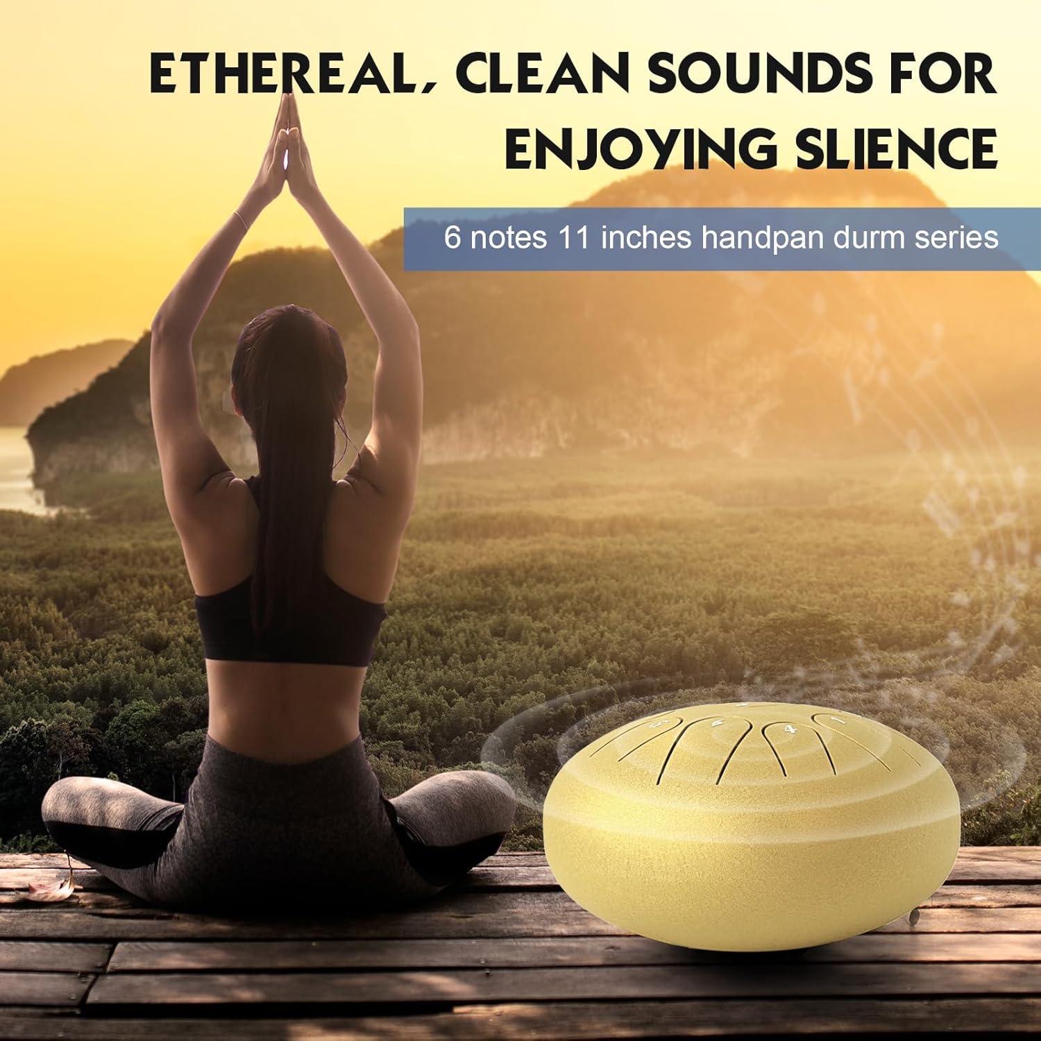 Tambor de Lengua de Acero 11 Notas 15.24 cm Dorado NBMICSO