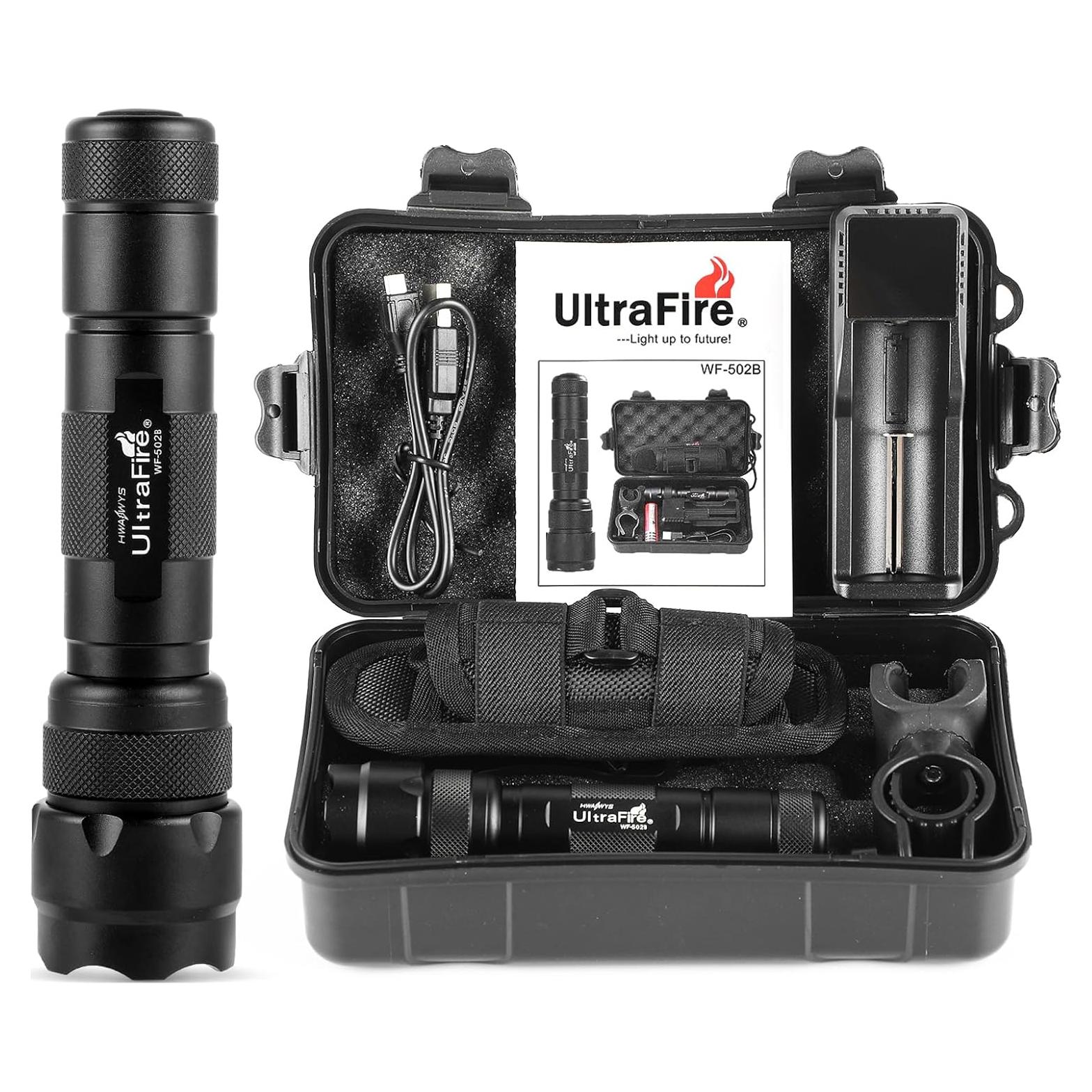 Linterna Táctica LED ULTRAFIRE WF-502B 1000 Lúmenes 5 Modos