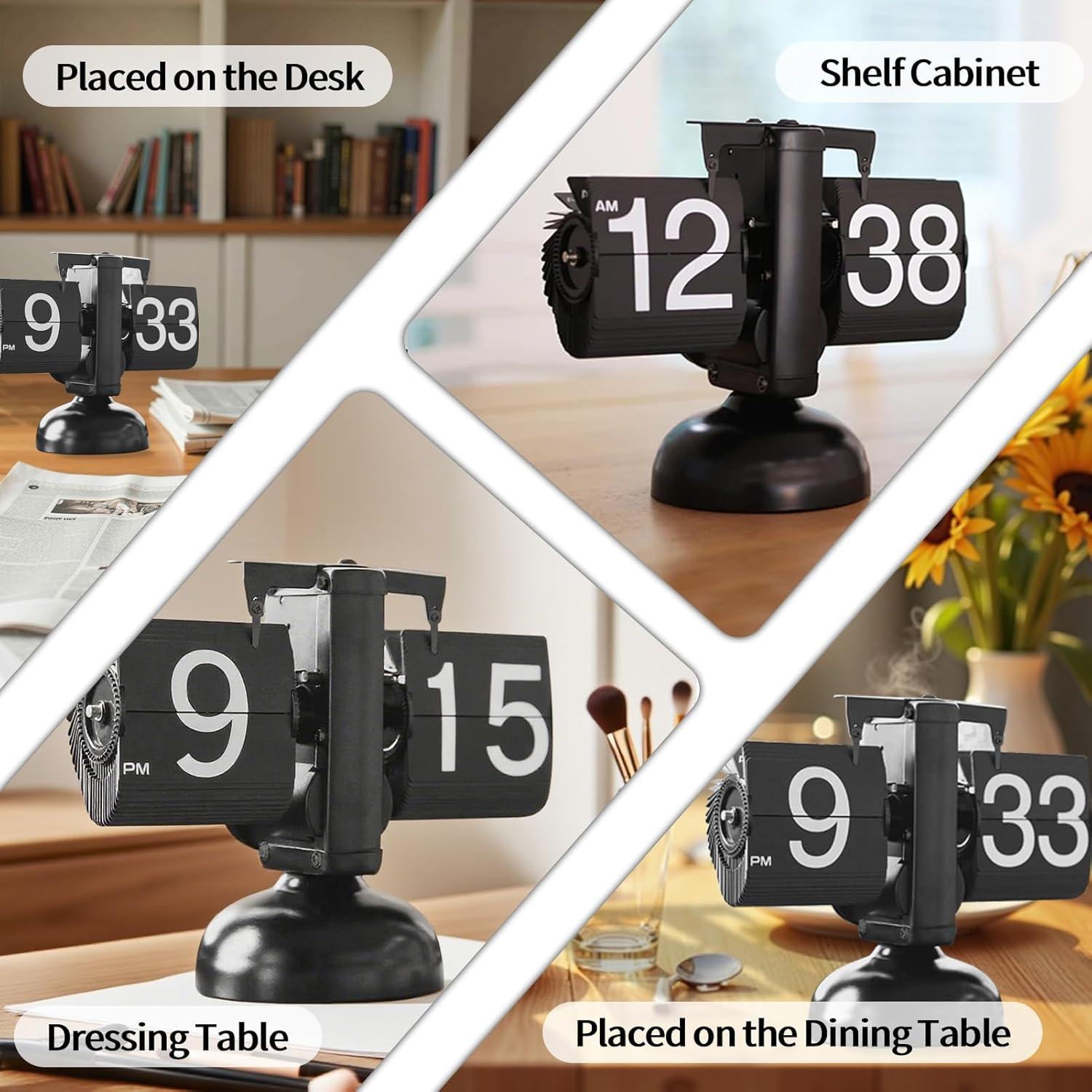 Reloj de Mesa Retro Phencaser con Pantalla Digital 20.3x15.2cm