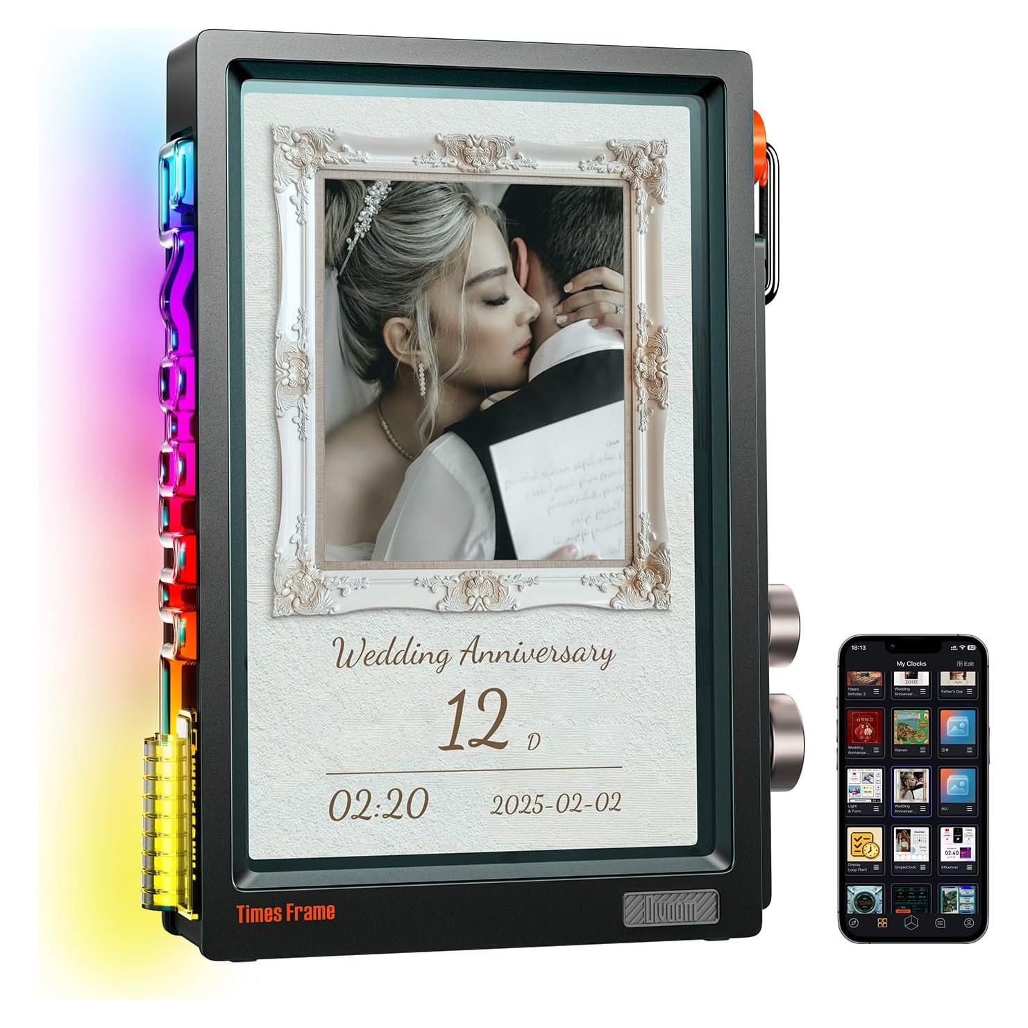 Divoom TimesFrame – 10.1" WiFi 6 Digital Picture Frame & Smart Desk Display, No Subscription | 64GB | Send Photos, Videos & AI Styles + Live Widgets (Weather, Calendar, etc)–Perfect Personalized Gift