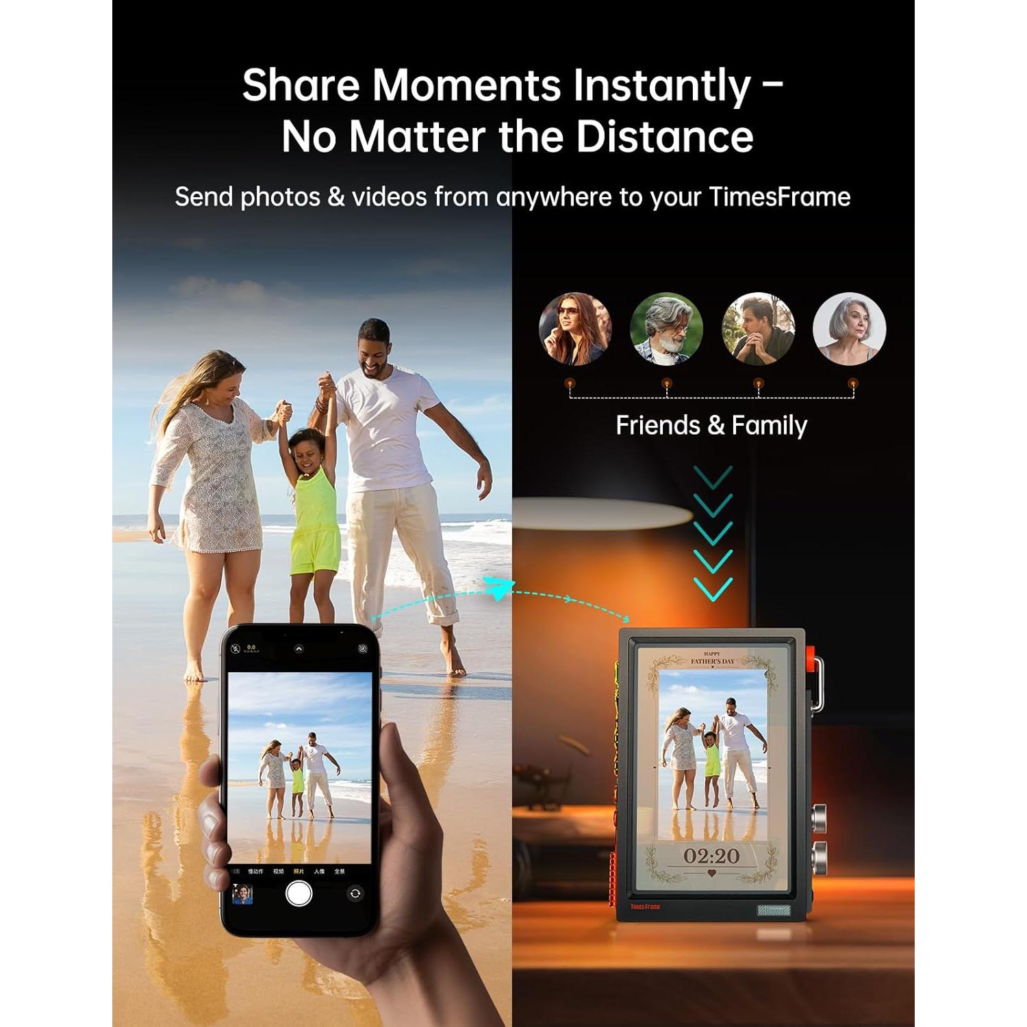 Divoom TimesFrame – 10.1" WiFi 6 Digital Picture Frame & Smart Desk Display, No Subscription | 64GB | Send Photos, Videos & AI Styles + Live Widgets (Weather, Calendar, etc)–Perfect Personalized Gift