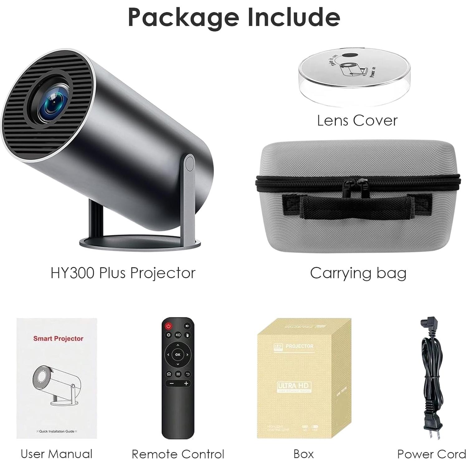 Proyector Mini Portátil DUPULEE HY300 Plus 4K, WiFi, Bluetooth