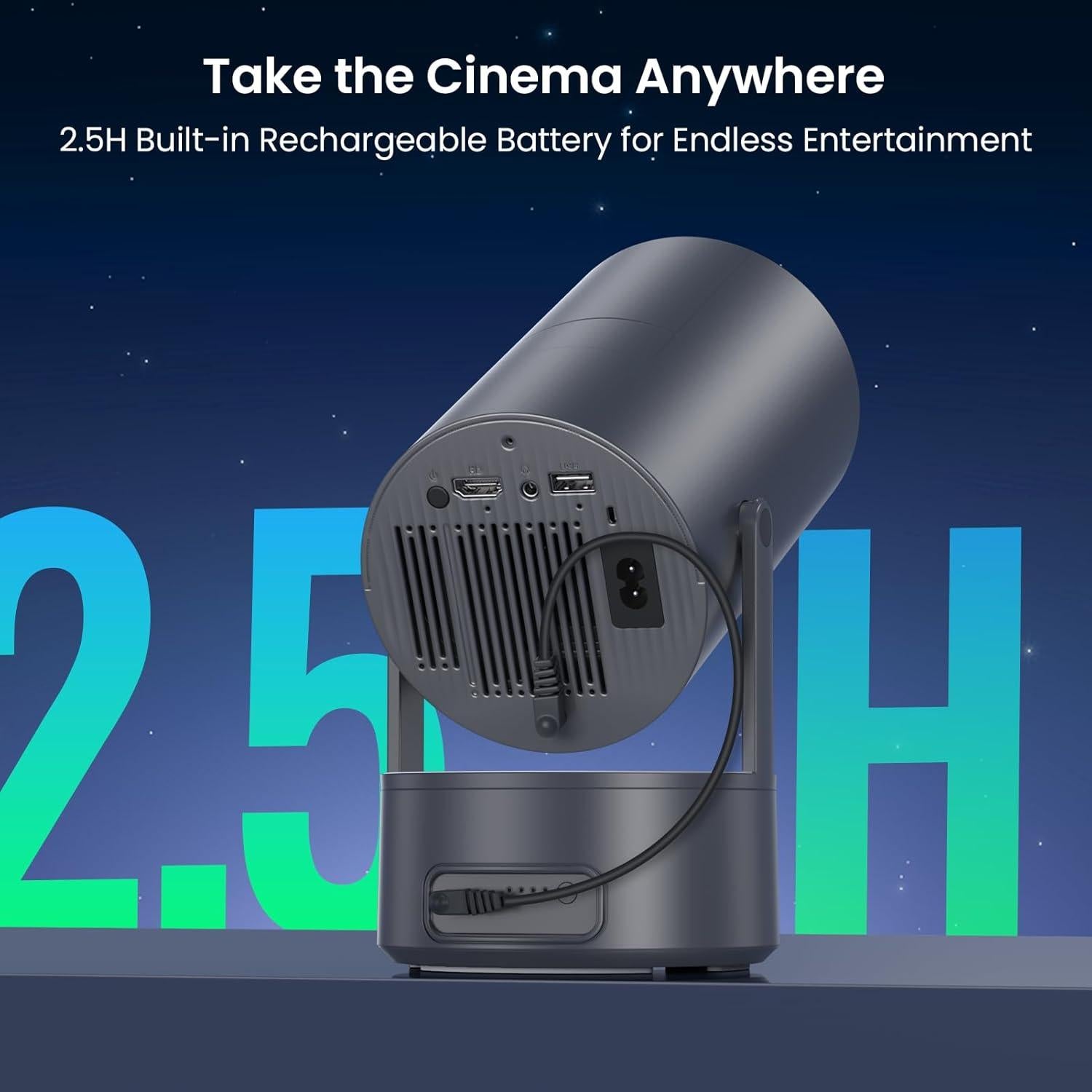 Proyector Mini Portátil WISHOLY X5 1080P WiFi Bluetooth Batería