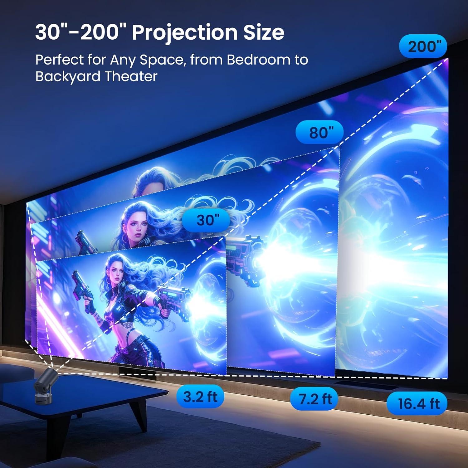 Proyector Mini Portátil WISHOLY X5 1080P WiFi Bluetooth Batería