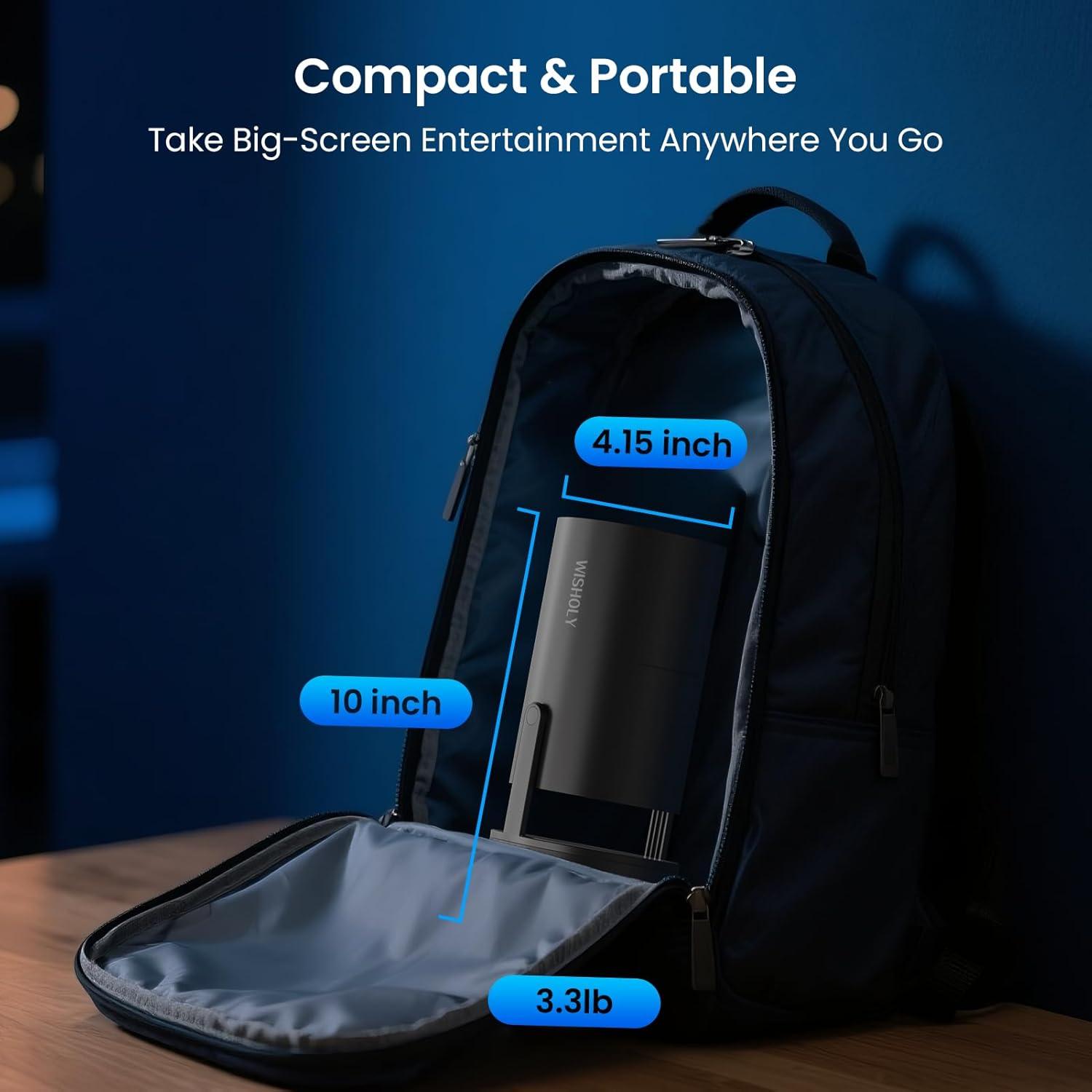 Proyector Mini Portátil WISHOLY X5 1080P WiFi Bluetooth Batería