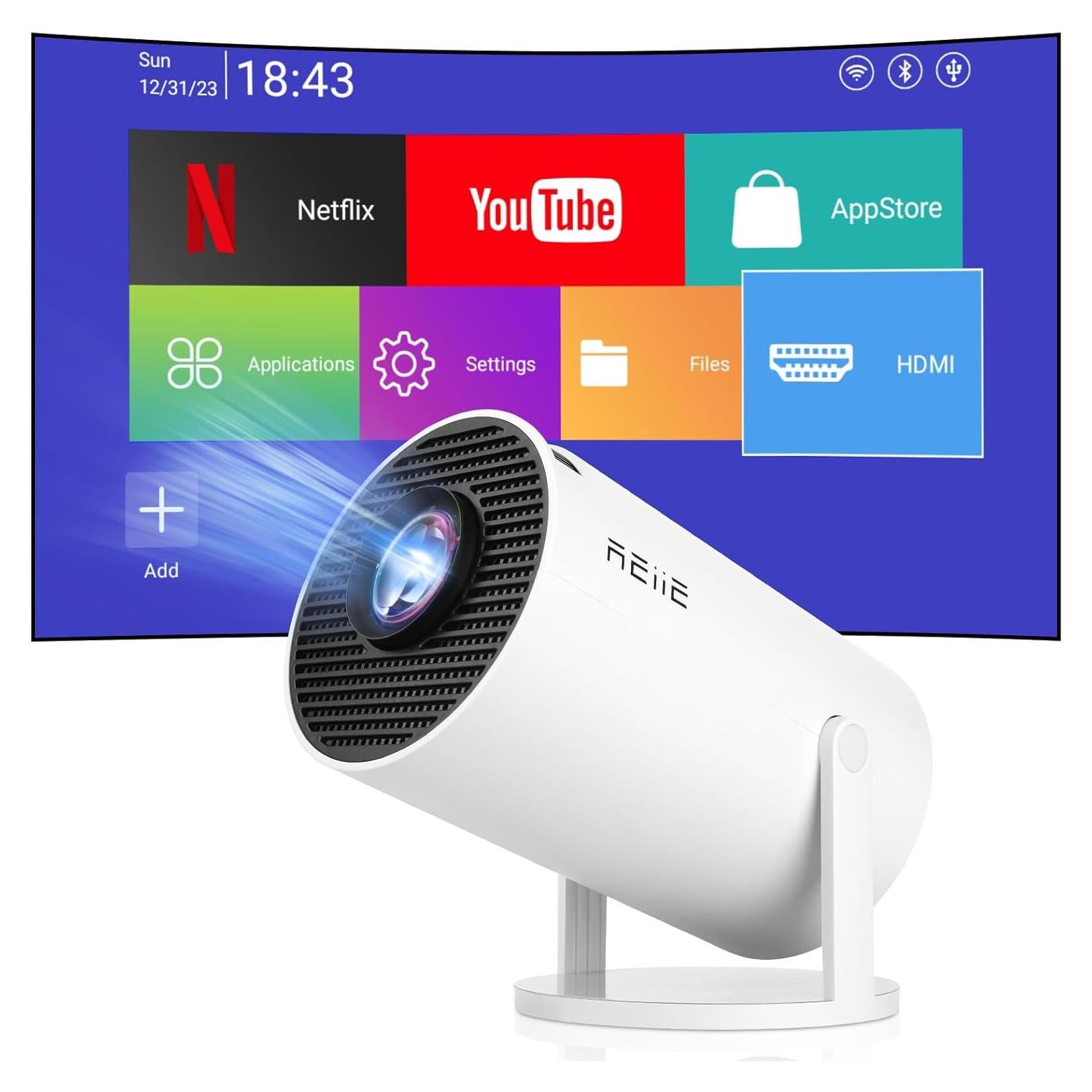 Proyector Mini Portátil Reiie HY300 Pro+ Android 11.0 720P