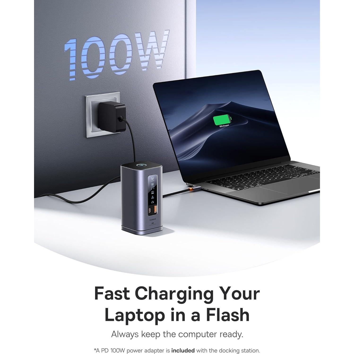 Baseus Estación de Acoplamiento 11 en 1 USB-C 4K Triple Pantalla