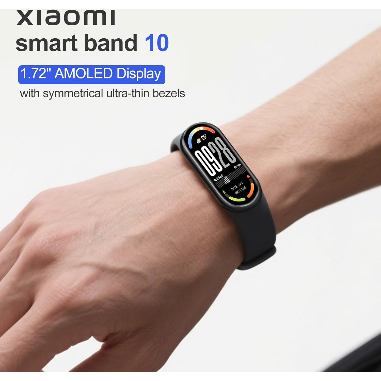 Xiaomi Mi Smart Band 10 - 1.72" AMOLED, 21 Días Batería, Monitor de Frecuencia Cardíaca